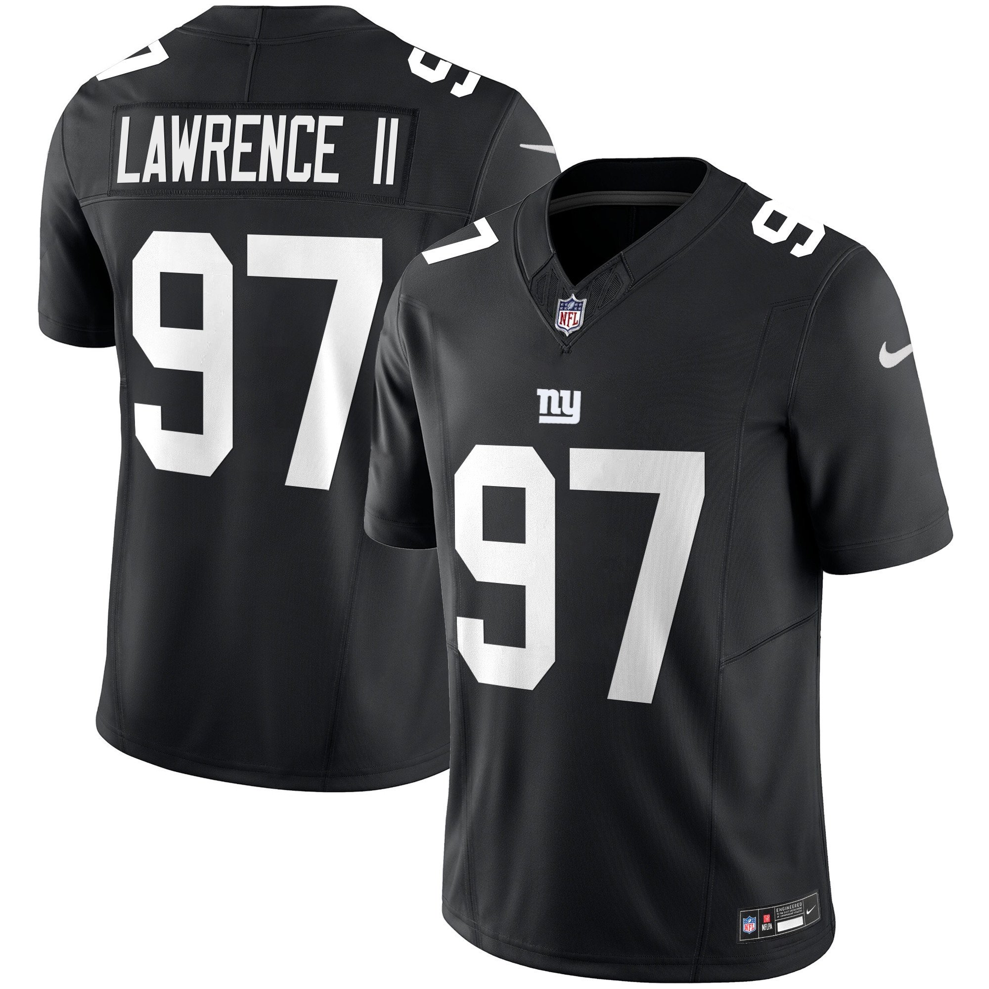 Men's Dexter Lawrence II San Francisco Giants Vapor Limited Black Jersey - All Stitched