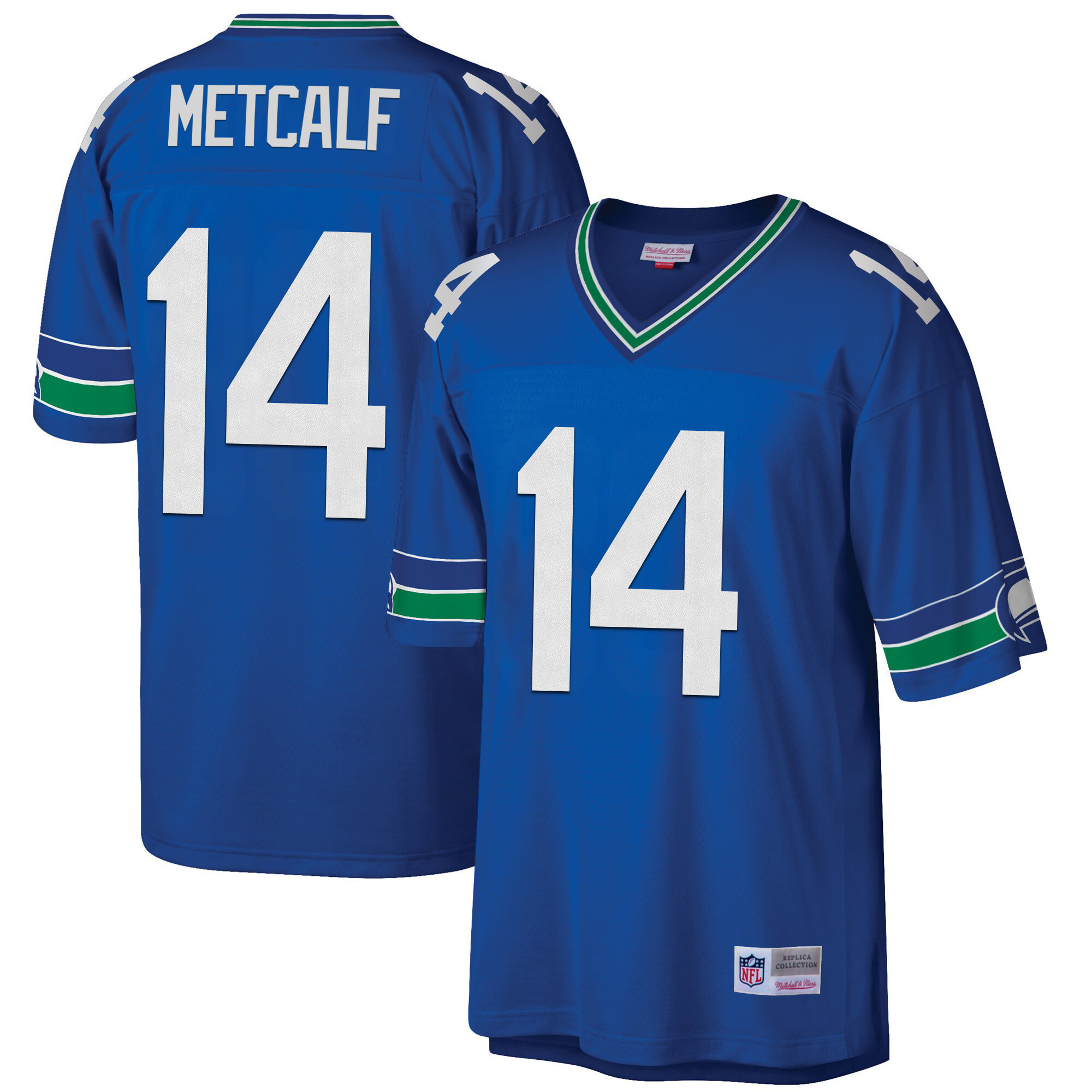 Men's DK Metcalf Seattle Seahawks Big & Tall 1985 Retired Royal Jersey V2 - All Stitched