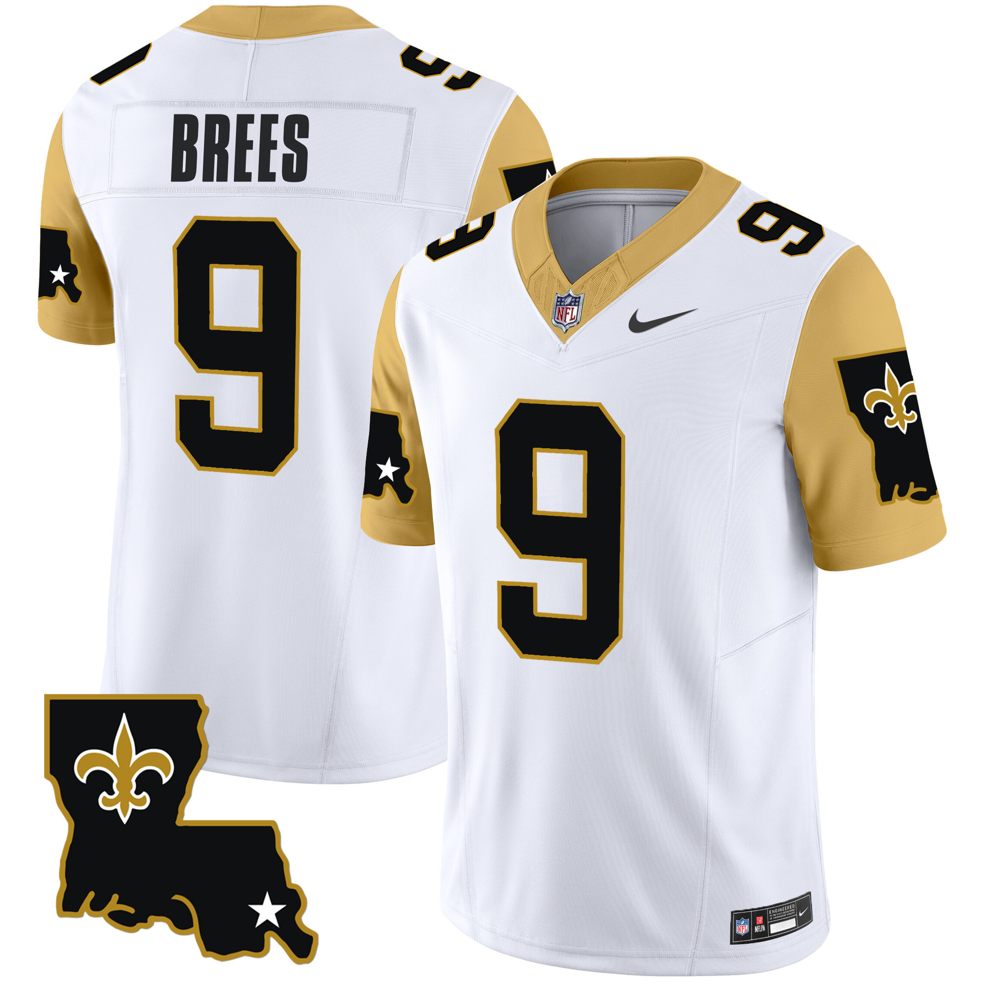 Men's Drew Brees New Orleans Saints 1987 Legacy Vapor Limited White Jersey V2 - All Stitched