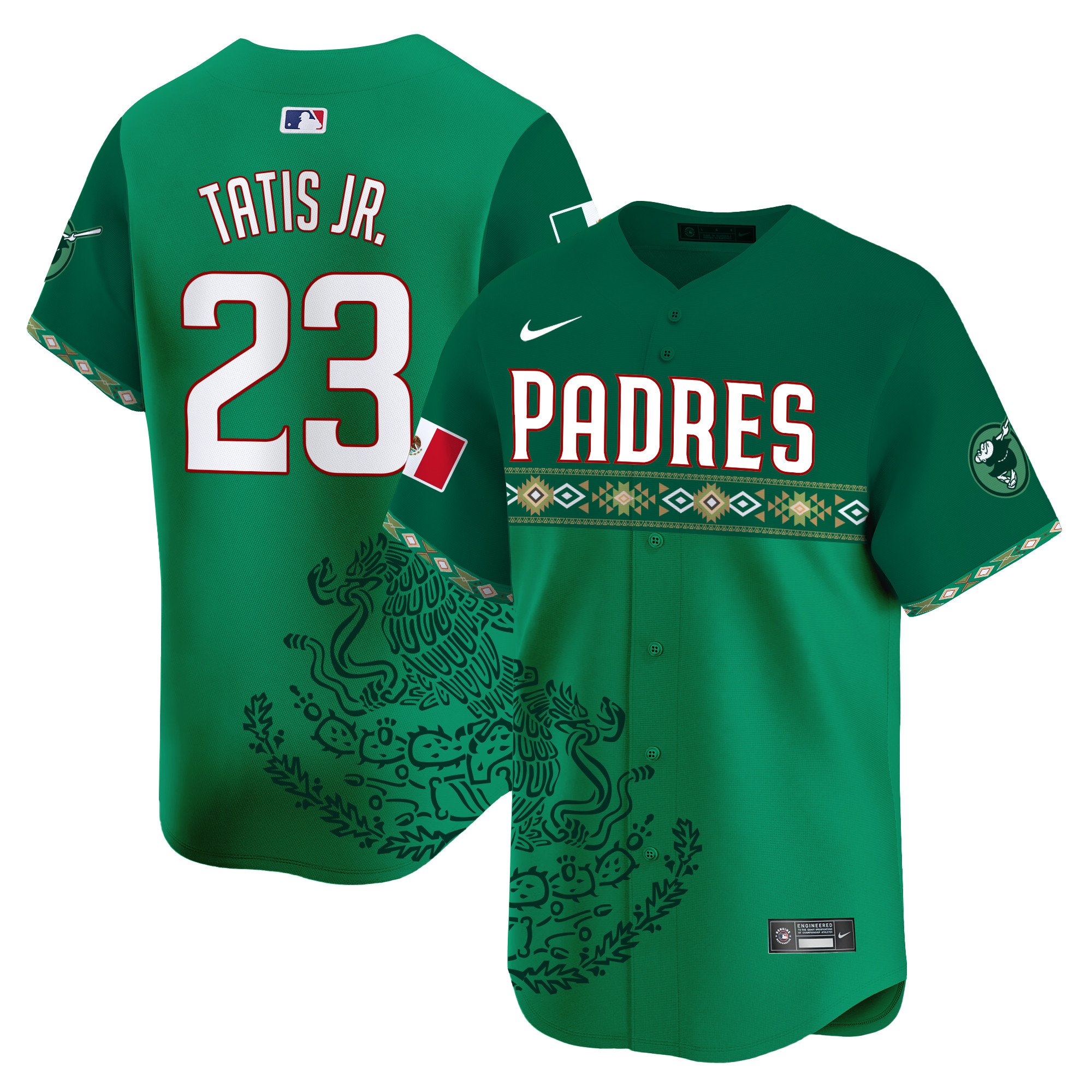 Men's Fernando Tatis Jr San Diego Padres Mexico Vapor Premier Limited Green Jersey - Printed