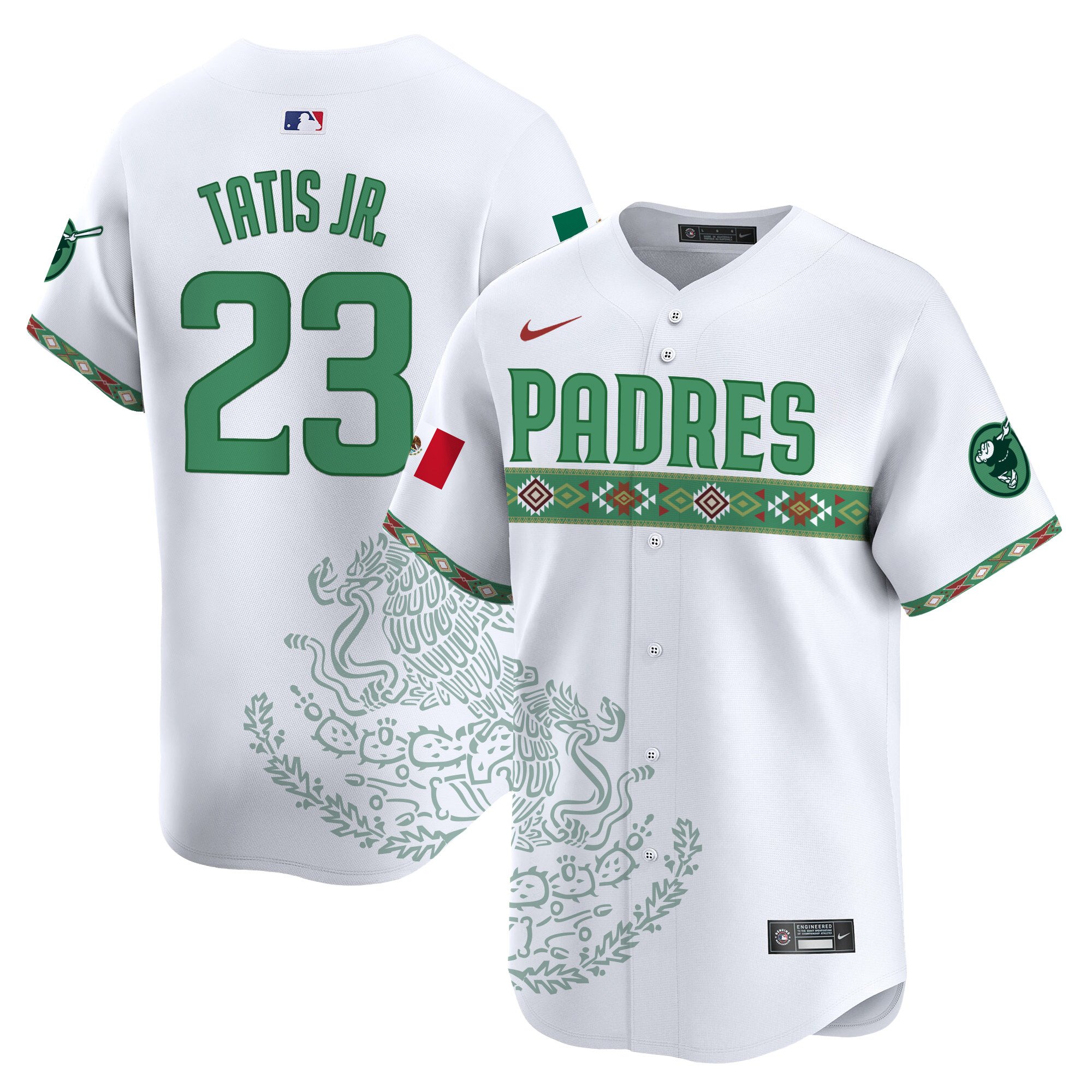 Men's Fernando Tatis Jr San Diego Padres Mexico Vapor Premier Limited White Jersey - Printed