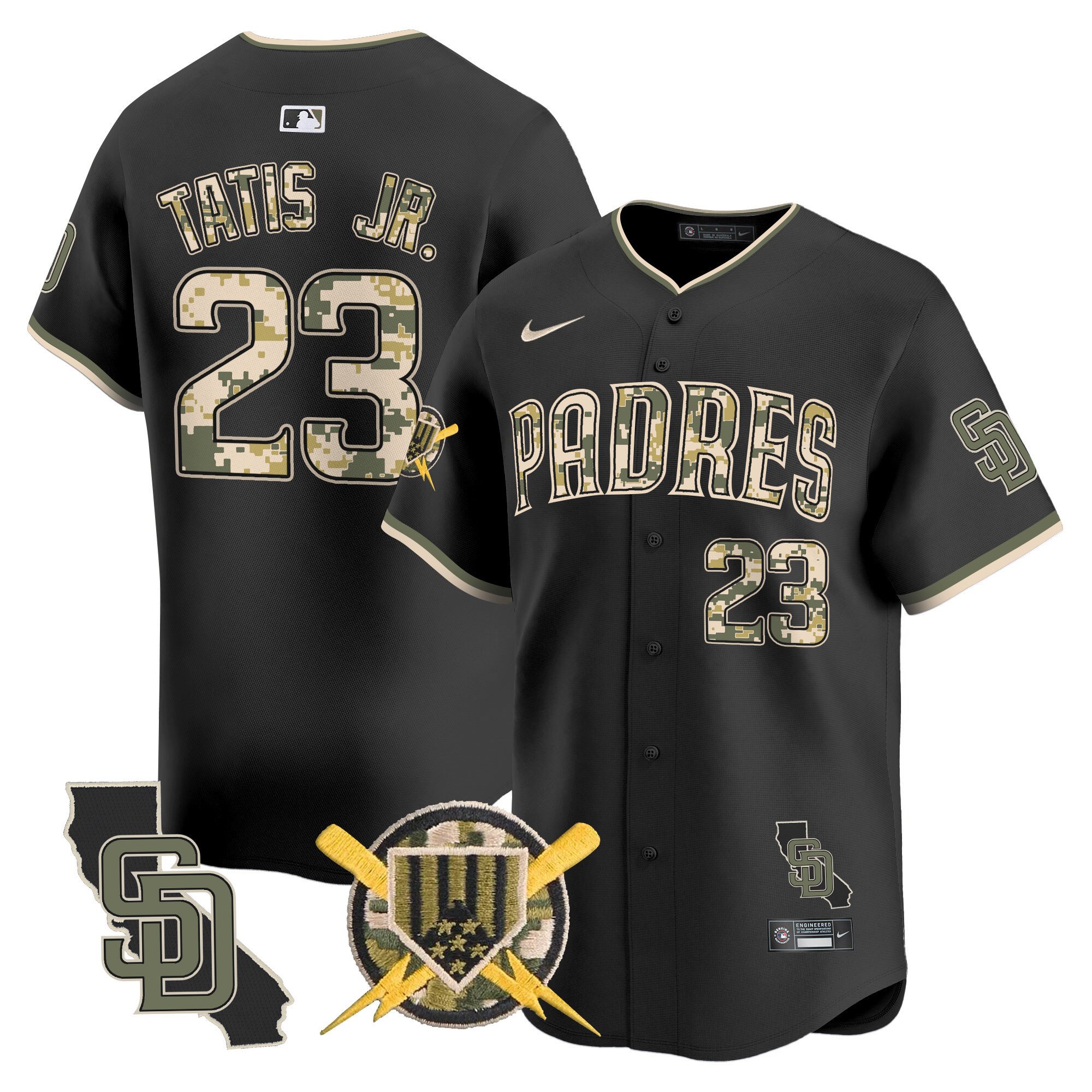 Men's Fernando Tatis Jr. San Diego Padres Armed Forces Day Vapor Premier Limited Black Jersey - All Stitched