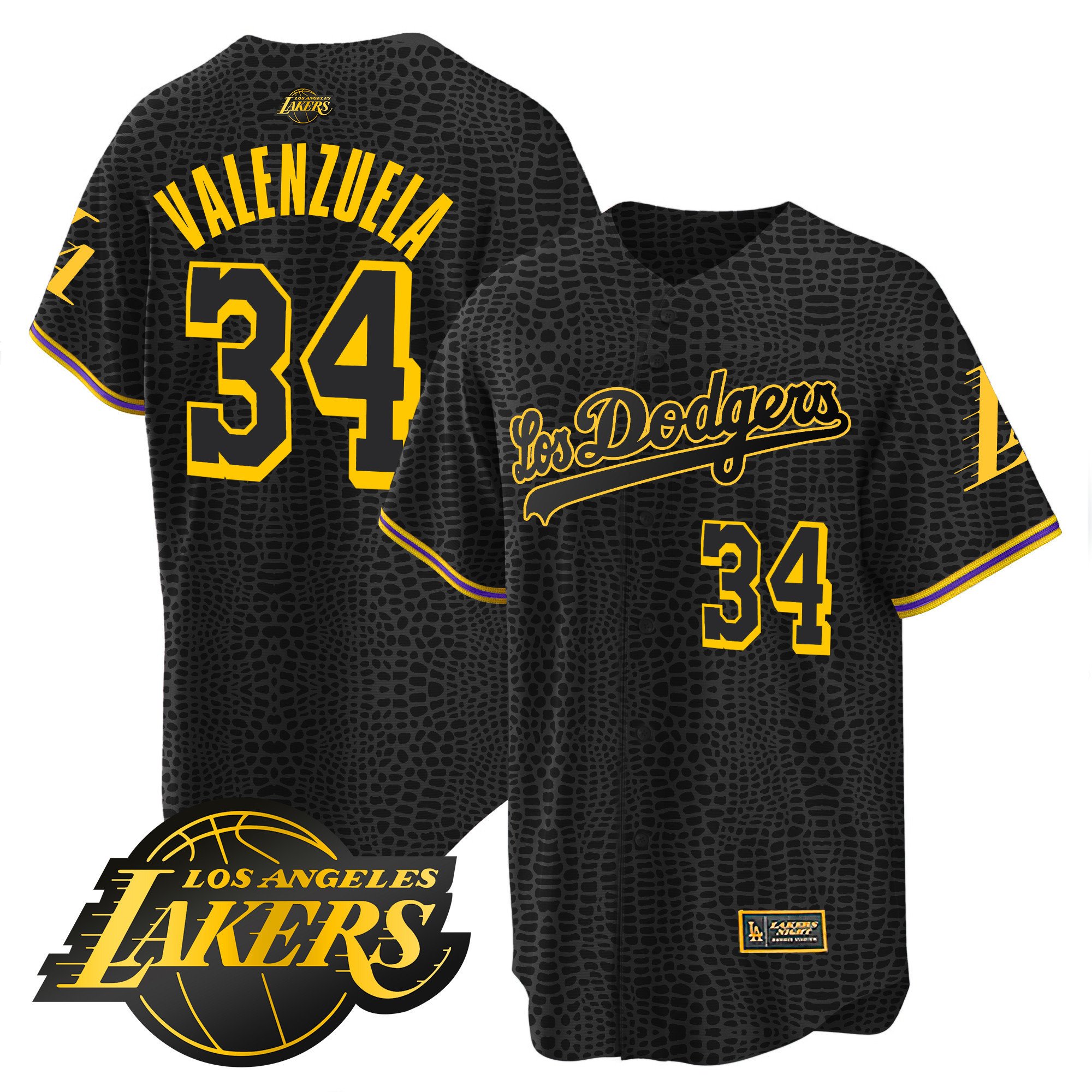 Men's Fernando Valenzuela Los Los Angeles Dodgers Cool Base Mamba Mamba Jersey - All Stitched