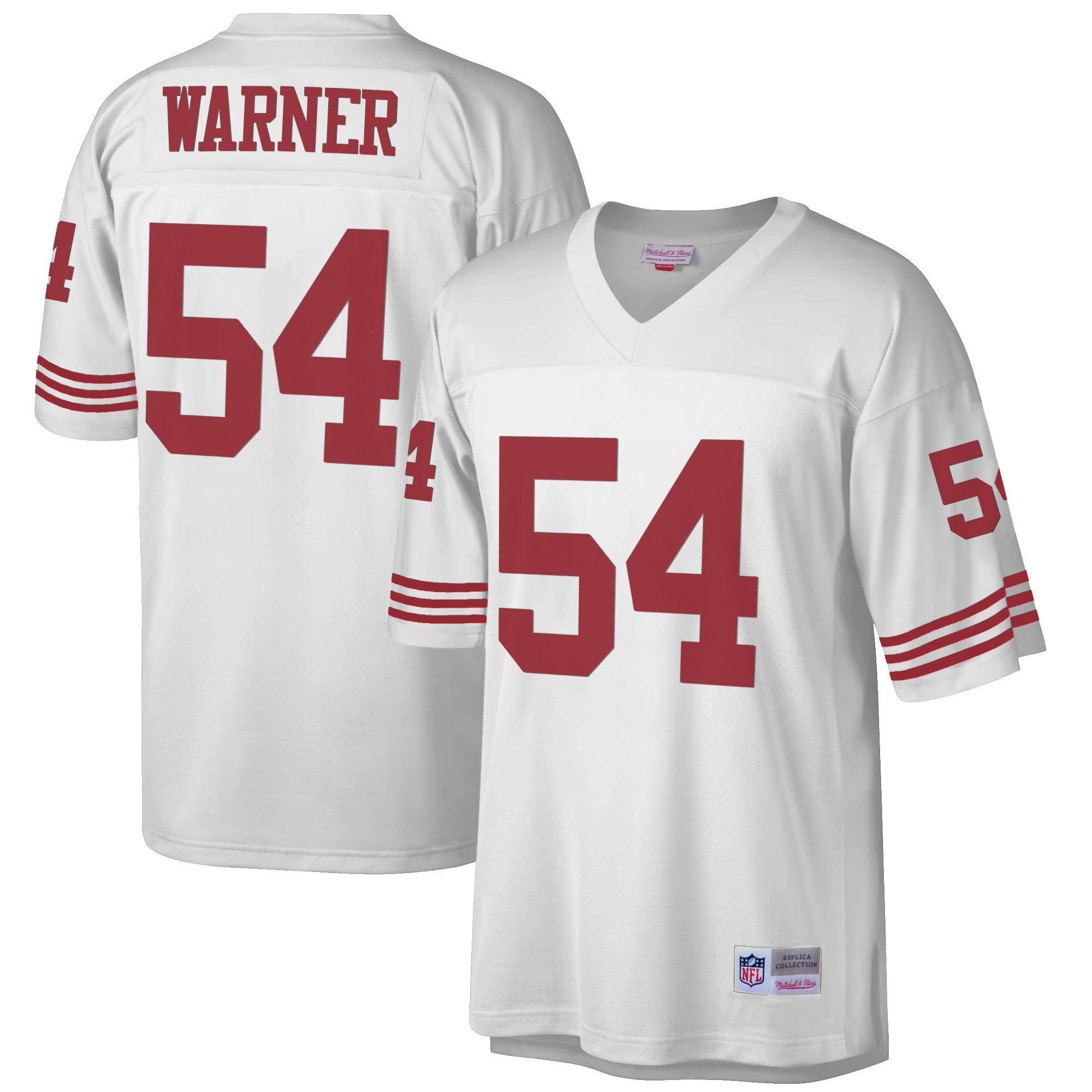 Men's Fred Warner San Francisco 49ers 1990 Big & Tall White Jersey - All Stitched