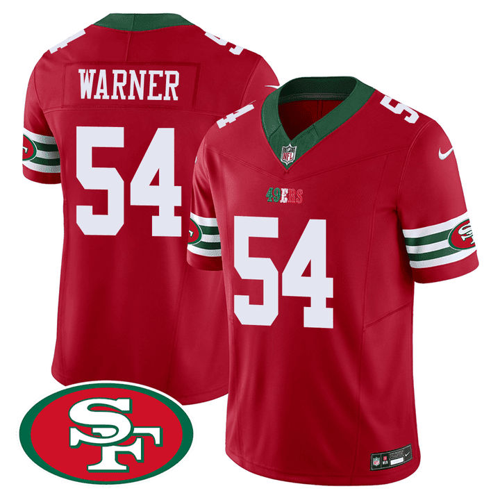 Men's Fred Warner San Francisco 49ers Mexico Red Jersey - All Stitched