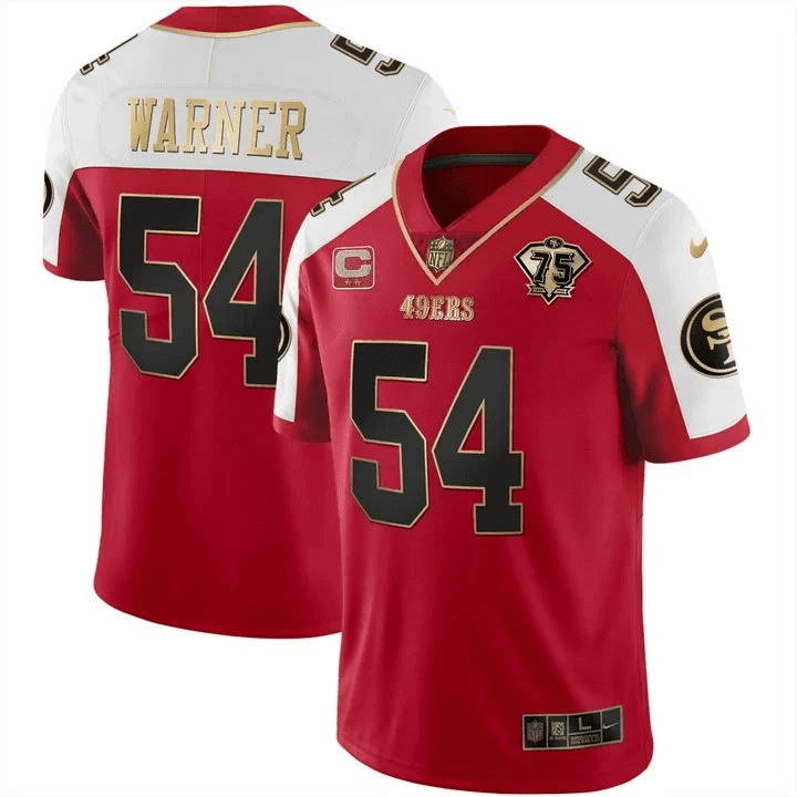 Men's Fred Warner San Francisco 49ers Vapor Gold Alternate Jersey Collection - All Stitched