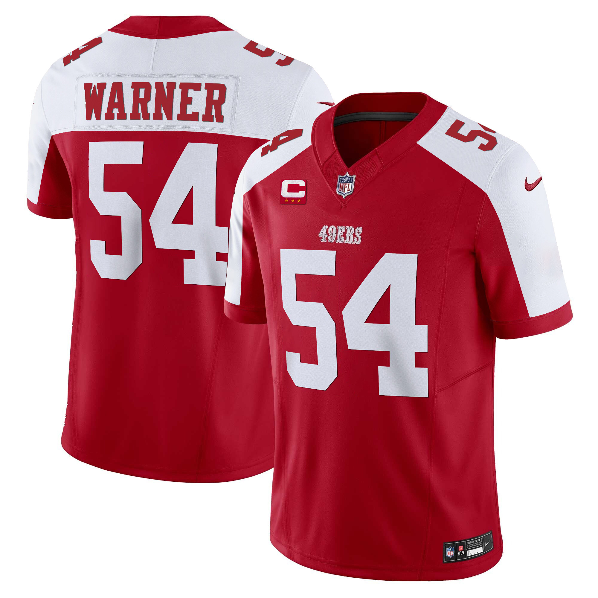 Men's Fred Warner San Francisco 49ers Vapor Limited Alternate Jersey - All Stitched