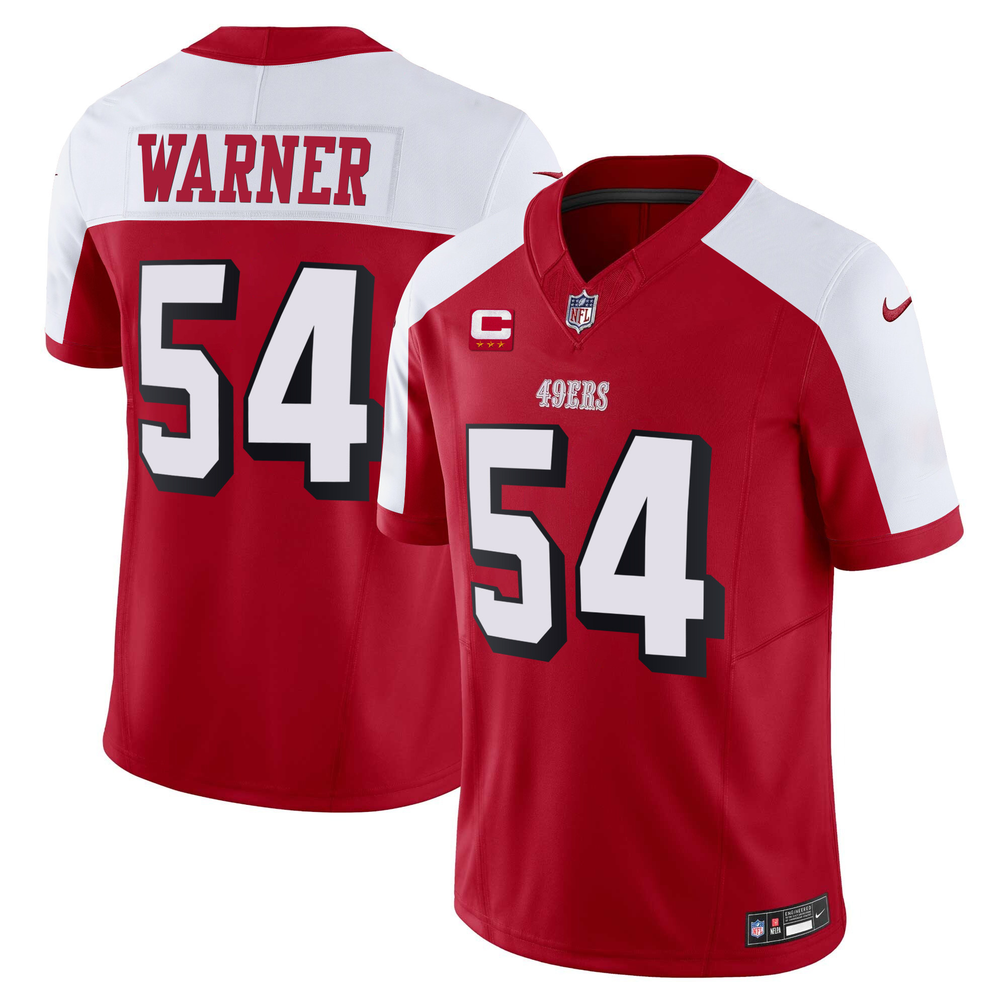 Men's Fred Warner San Francisco 49ers Vapor Limited Alternate Jersey V2 - All Stitched
