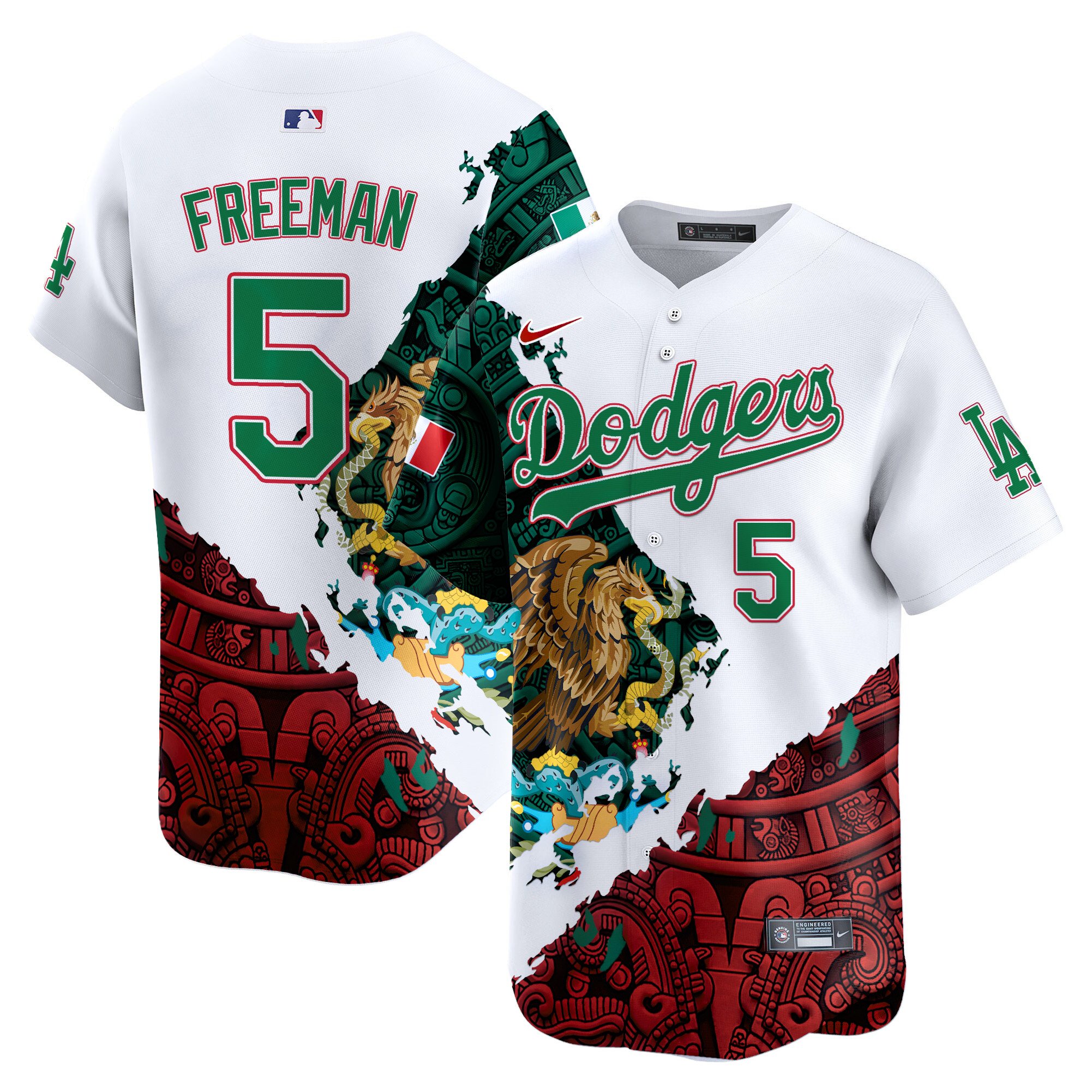 Men's Freddie Freeman Los Angeles Dodgers Mexico Vapor Premier Limited White Jersey - Printed V2