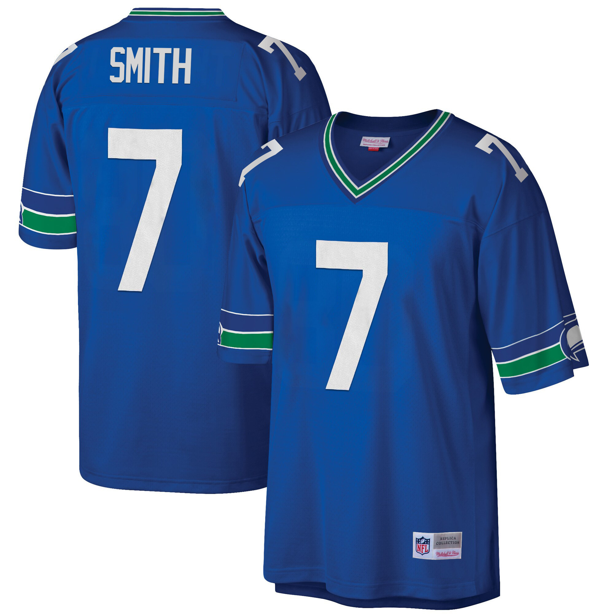 Men's Geno Smith Seattle Seahawks Big & Tall 1985 Retired Royal Jersey V2 - All Stitched