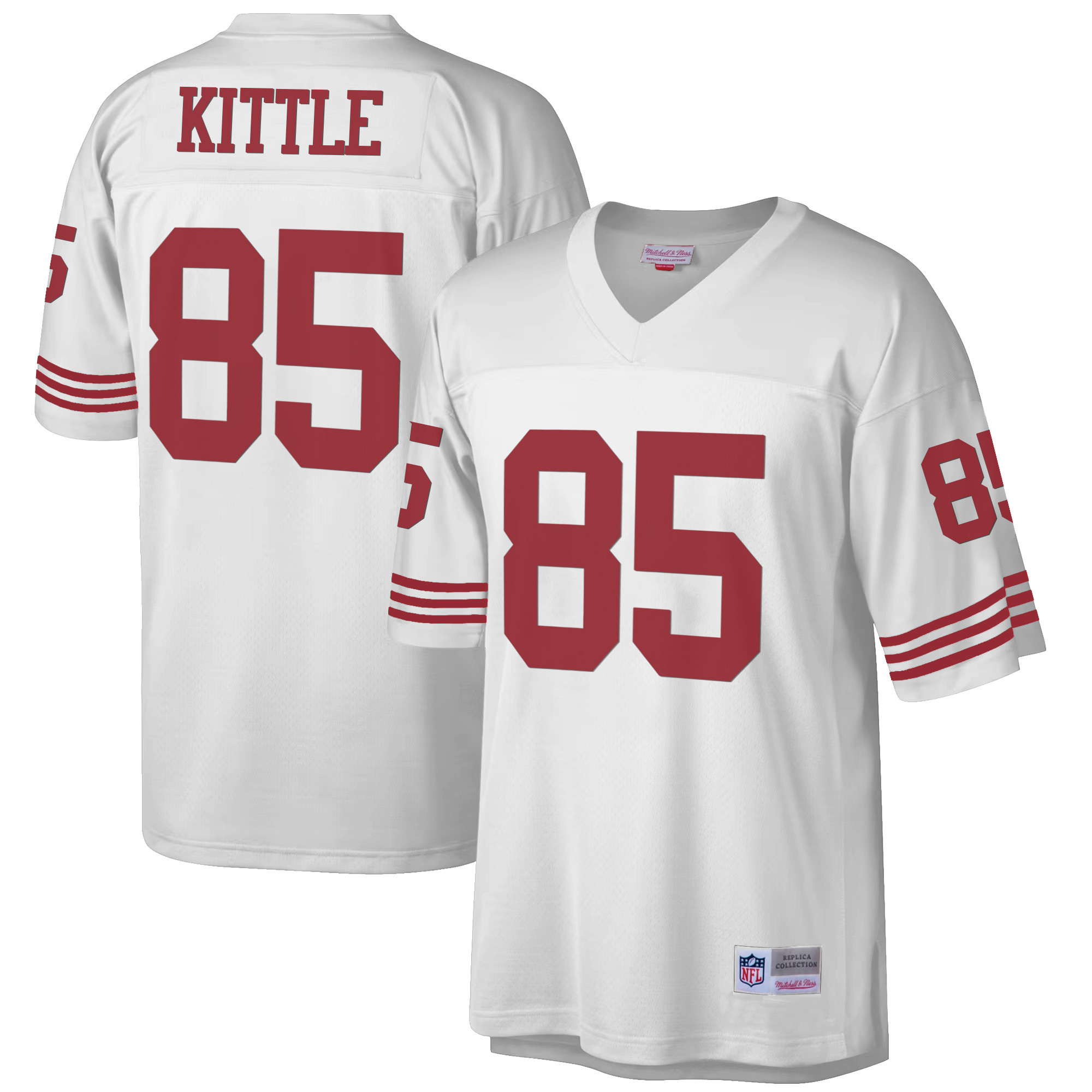 Men's George Kittle San Francisco 49ers 1990 Big & Tall White Jersey - All Stitched