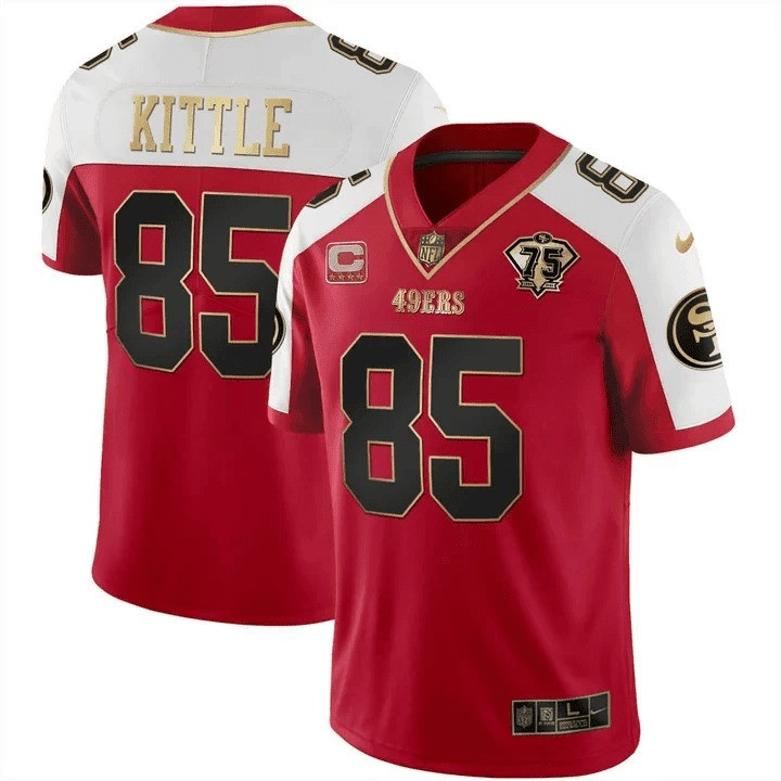 Men's George Kittle San Francisco 49ers Vapor Gold Alternate Jersey Collection - All Stitched