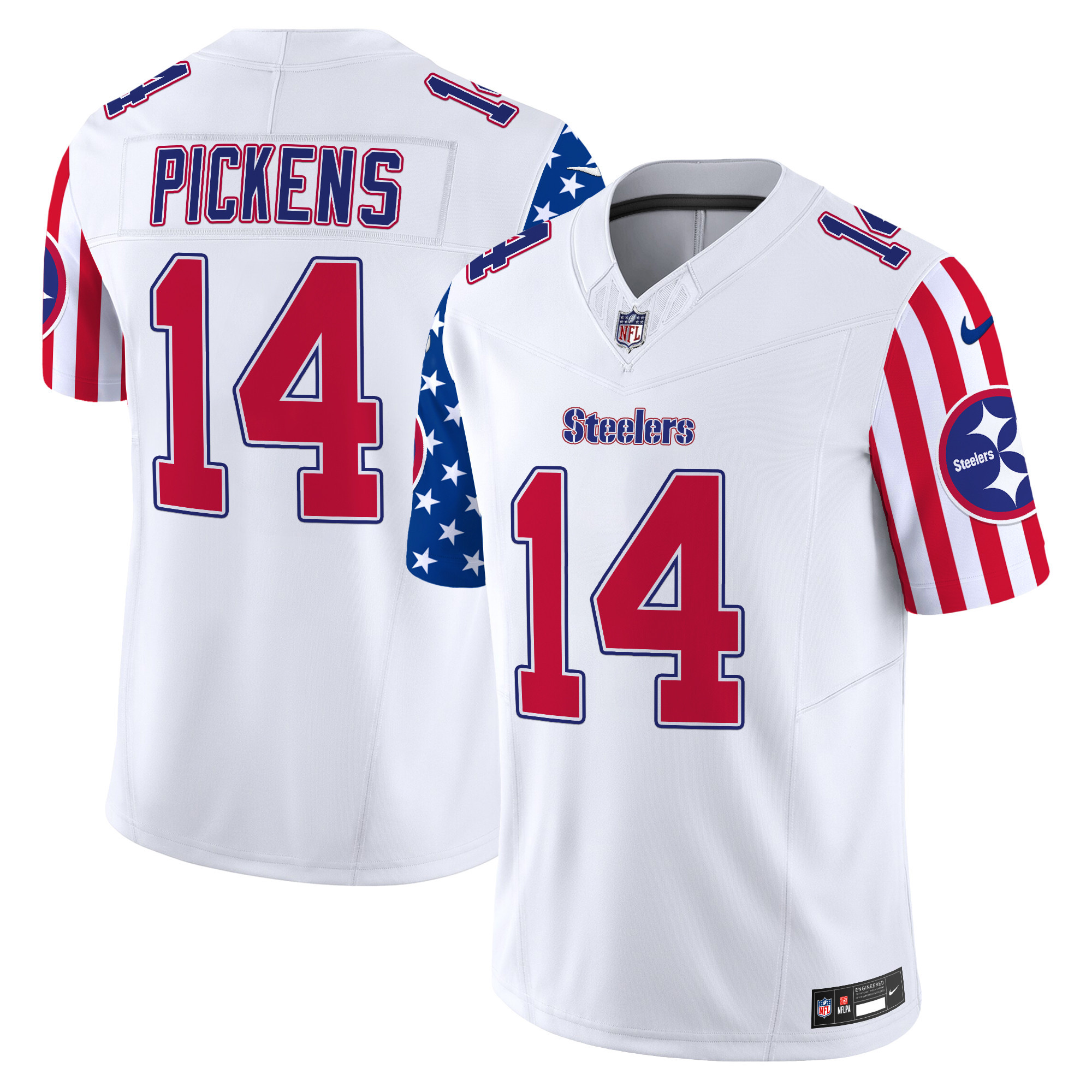 Men's George Pickens Pittsburgh Steelers American Style Vapor Limited White Jersey - All Stitched