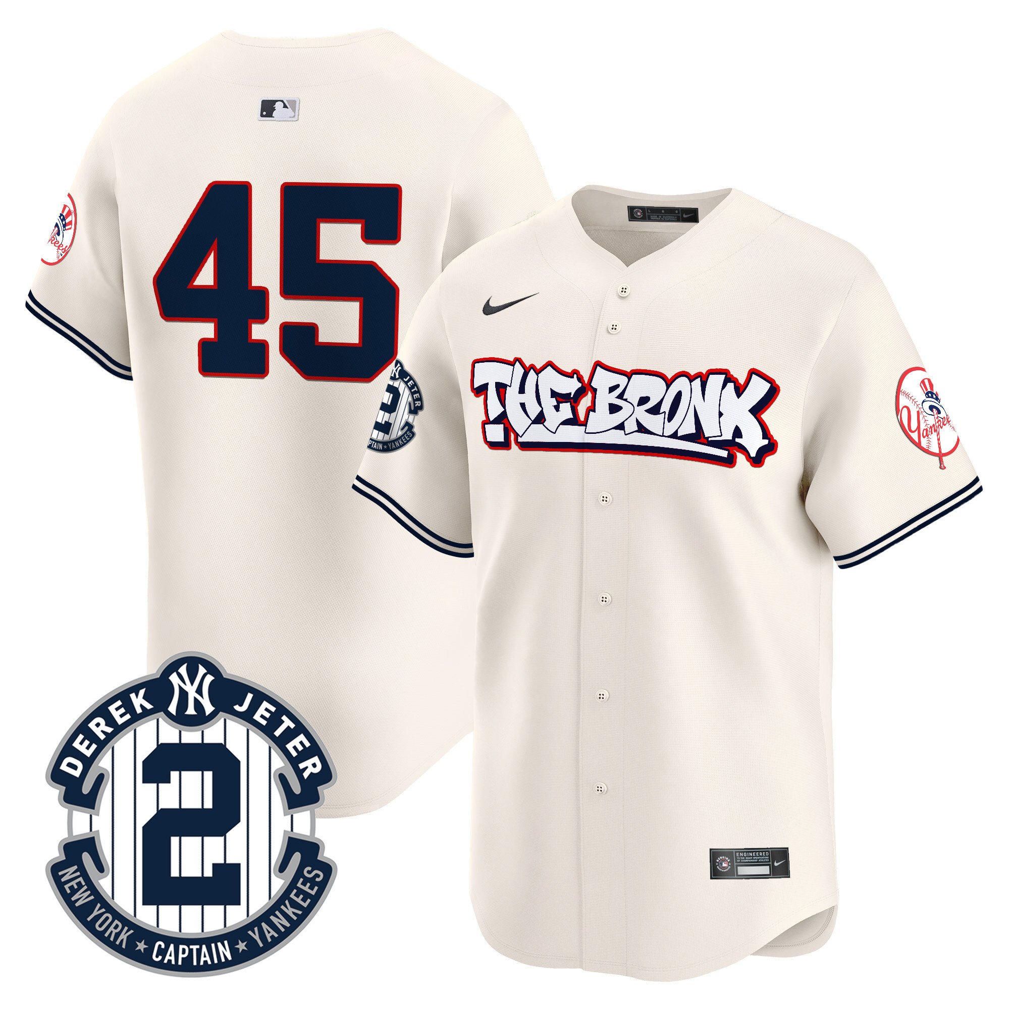 Men's Gerrit Cole New York Yankees The Bronx Graffiti Vapor Premier Limited Cream Jersey V8 - All Stitched
