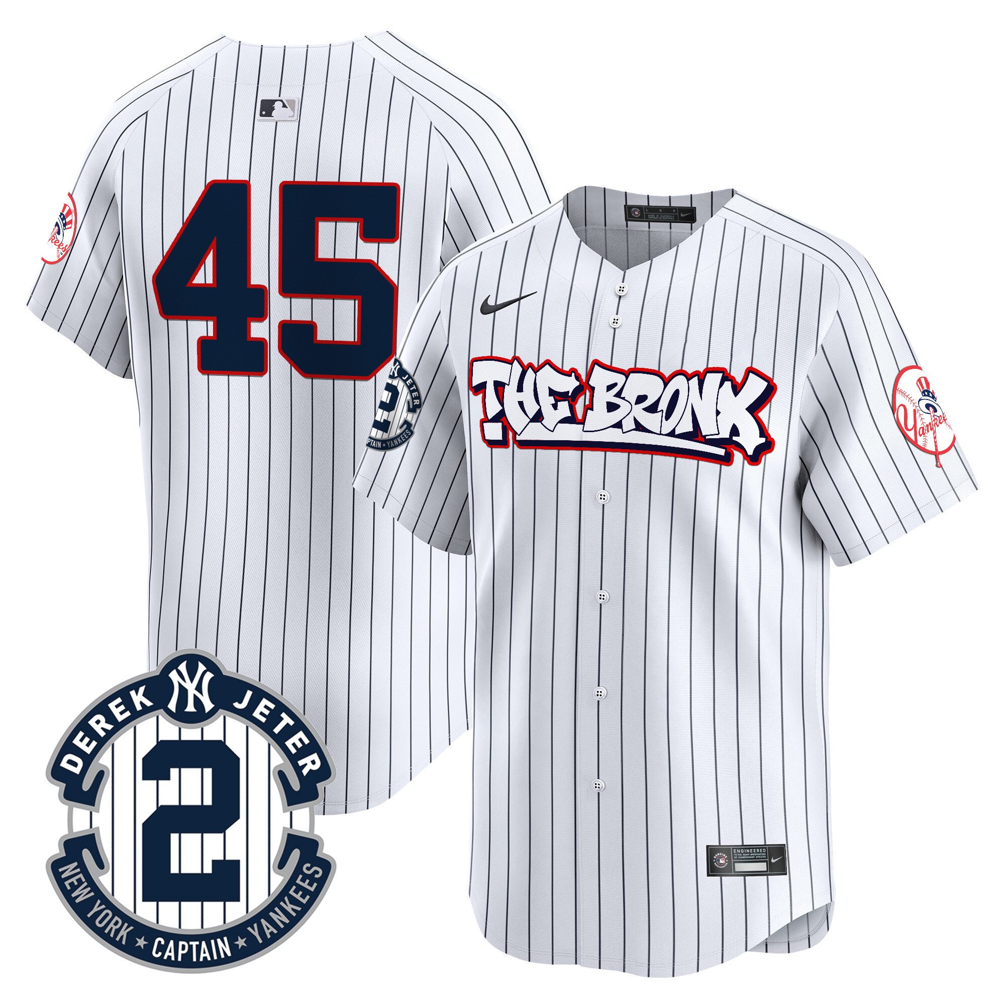 Men's Gerrit Cole New York Yankees The Bronx Graffiti Vapor Premier Limited Pinstripe Jersey V8 - All Stitched