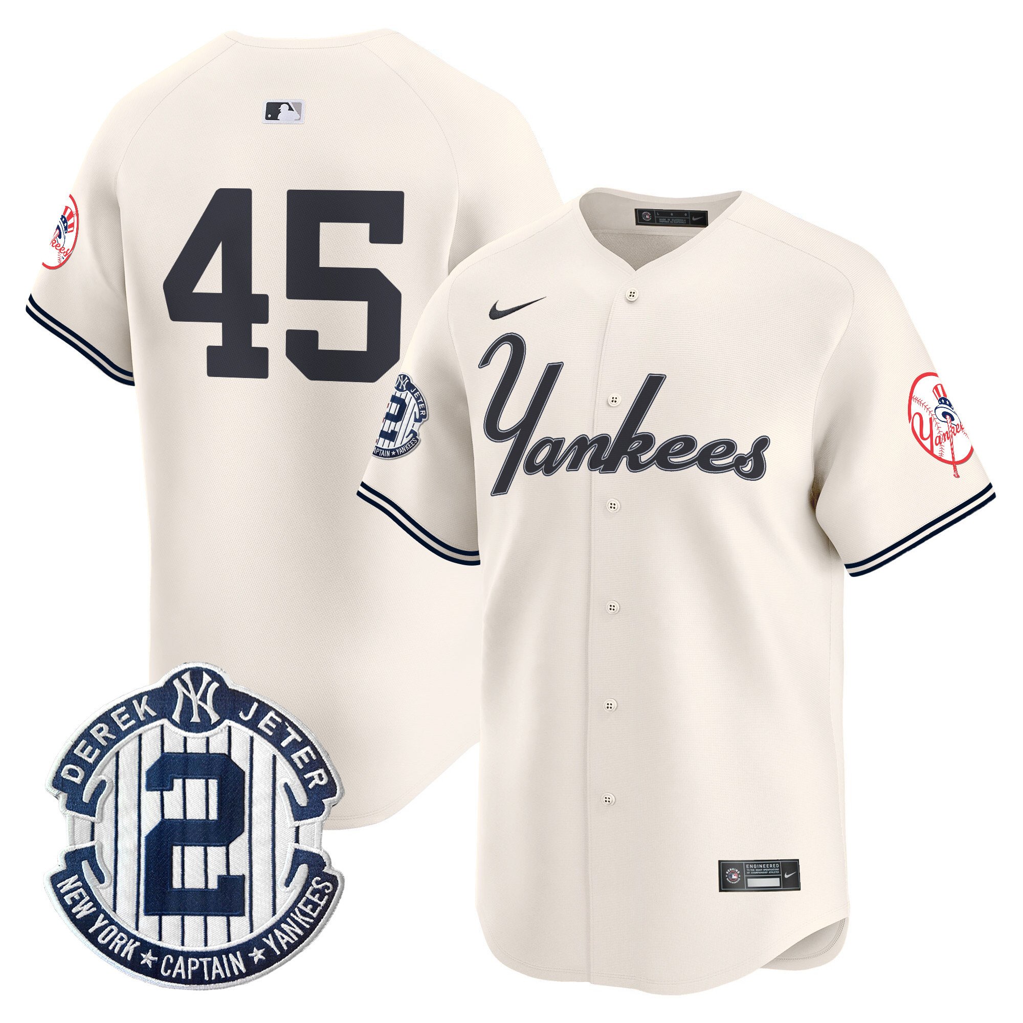 Men's Gerrit Cole New York Yankees Throwback Vapor Premier Limited Cream Jersey V2 - All Stitched