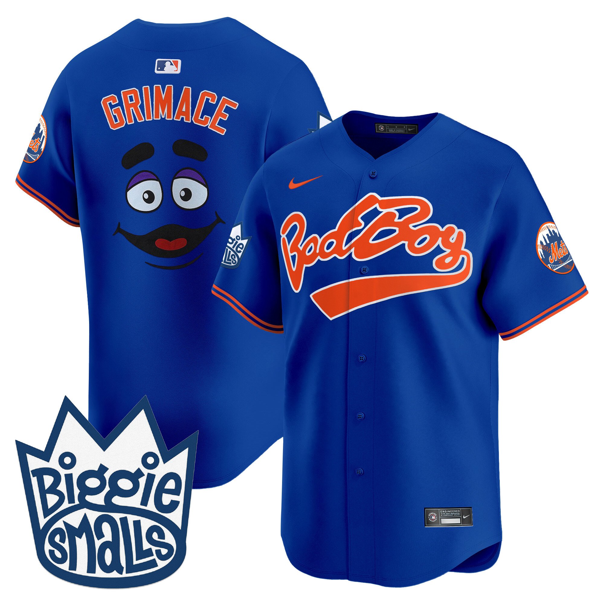 Men's Grimace New York Mets Biggie Smalls Vapor Premier Limited Royal Jersey - All Stitched