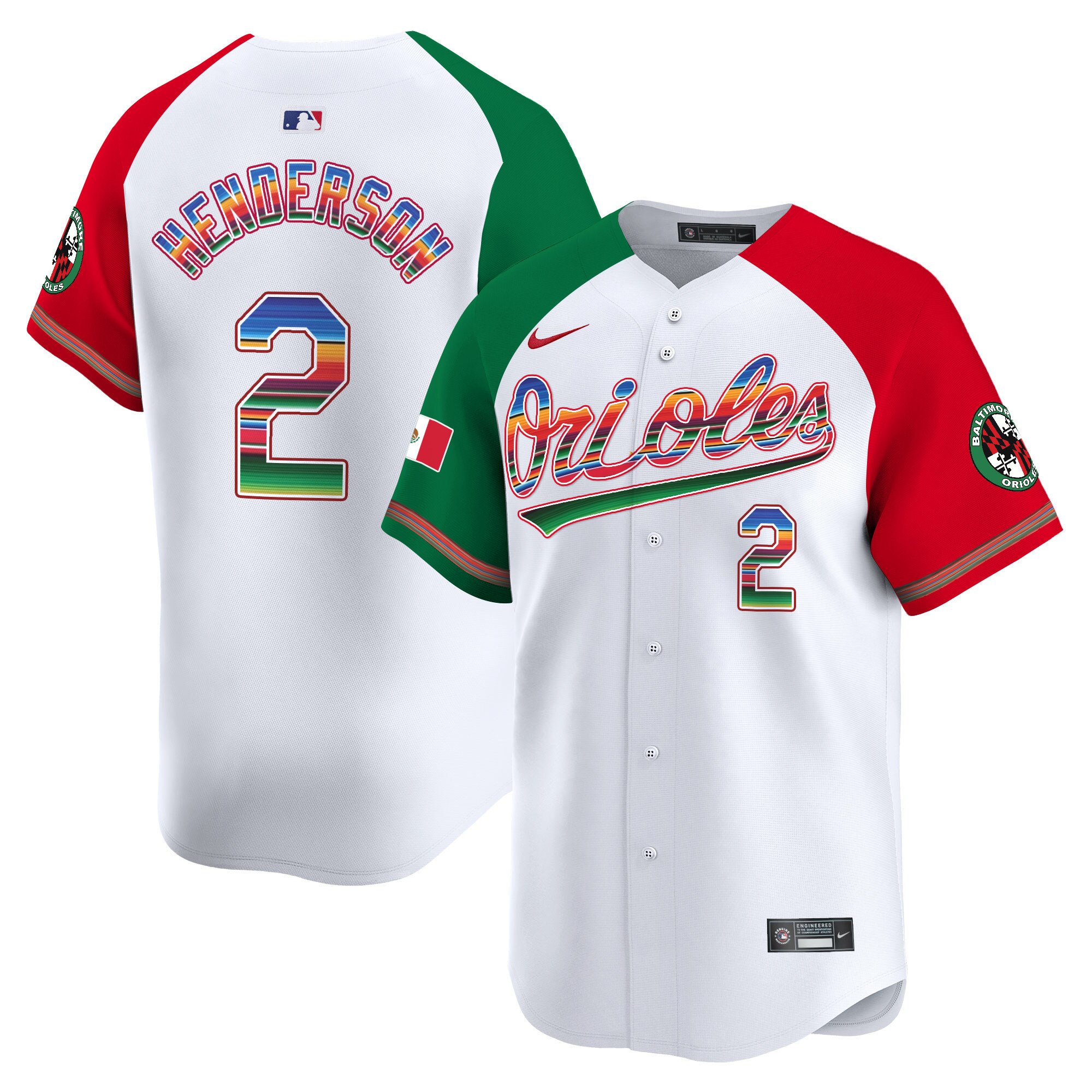 Men's Gunnar Henderson Baltimore Orioles Mexico Vapor Premier Limited Alternate Jersey - All Stitched