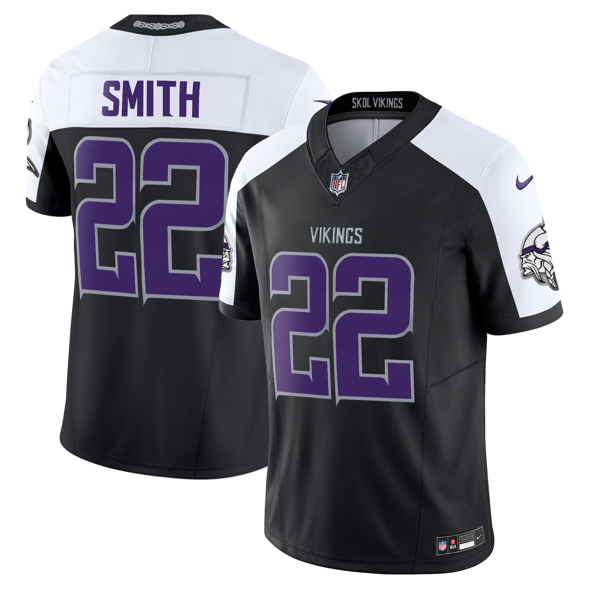 Men's Harrison Smith 2024 Minnesota Vikings Winter Warrior Vapor Limited Black Alternate Jersey - All Stitched