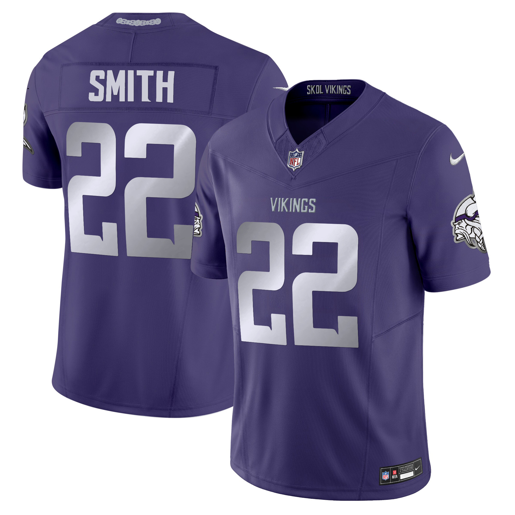 Men's Harrison Smith 2024 Minnesota Vikings Winter Warrior Vapor Limited Purple Jersey - All Stitched