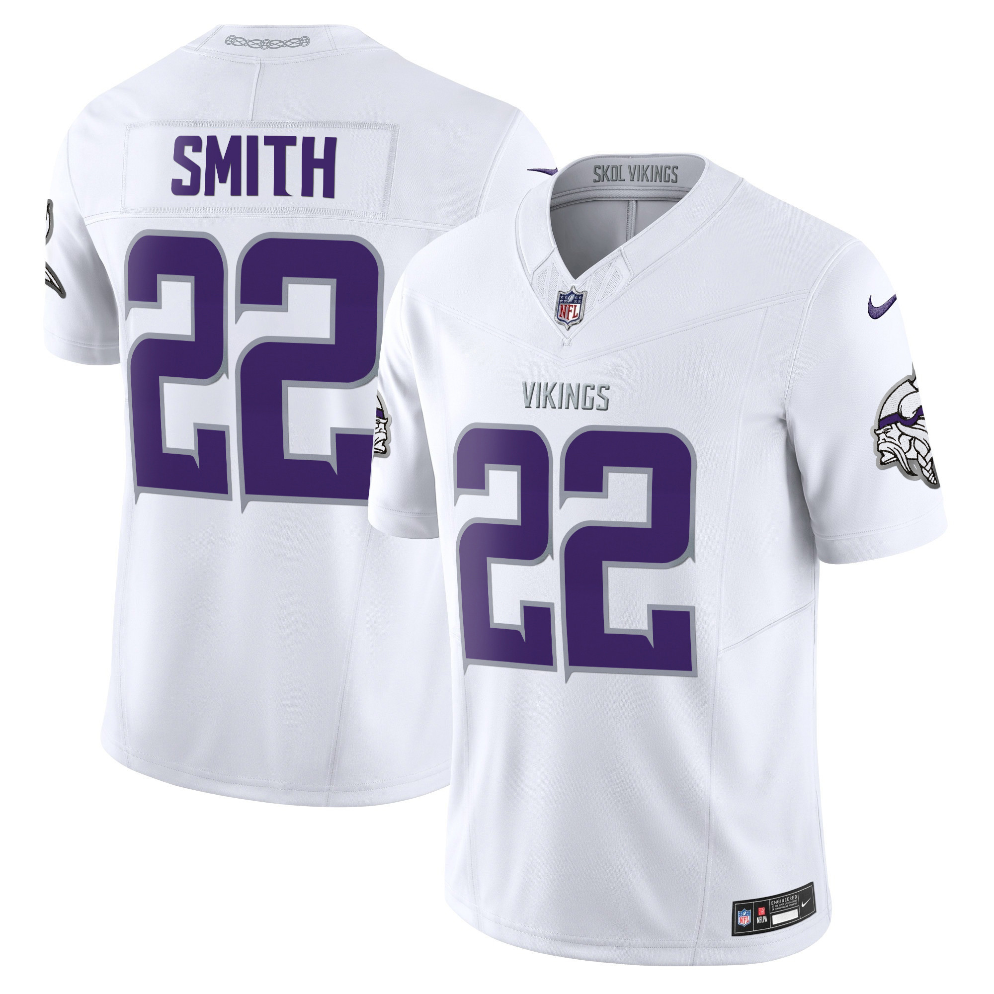 Men's Harrison Smith 2024 Minnesota Vikings Winter Warrior Vapor Limited White Limited Jersey - All Stitched