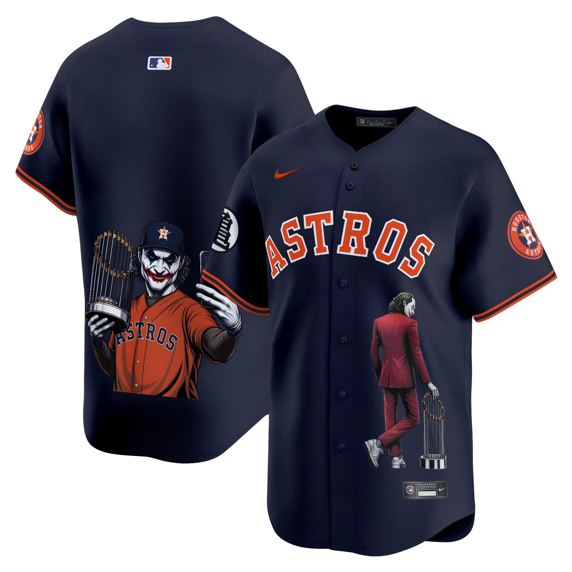 Men's Houston Astros Joker Vapor Premier Limited Navy Jersey - Printed