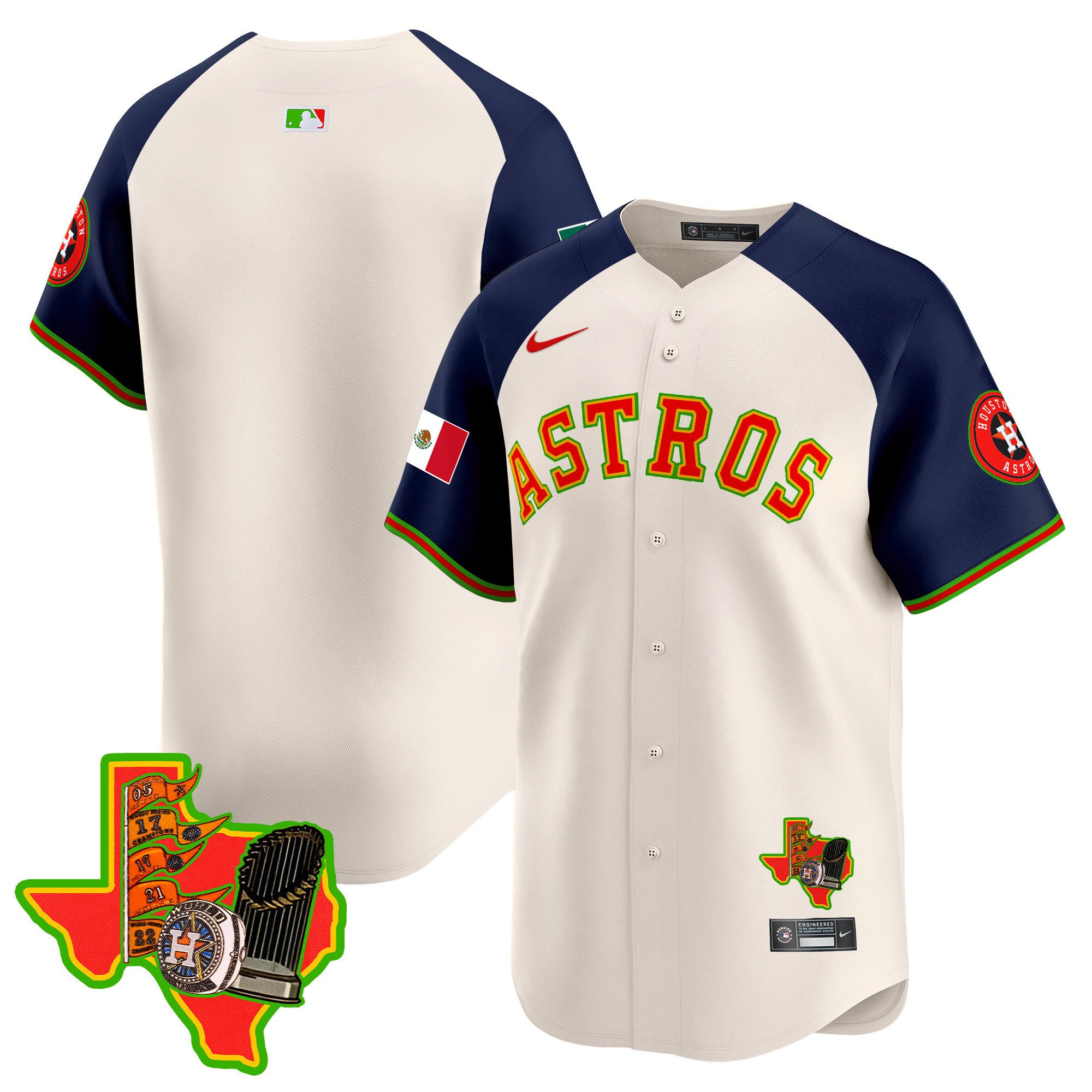 Men's Houston Astros The Loteria Vapor Premier Limited Alternate Jersey - All Stitched
