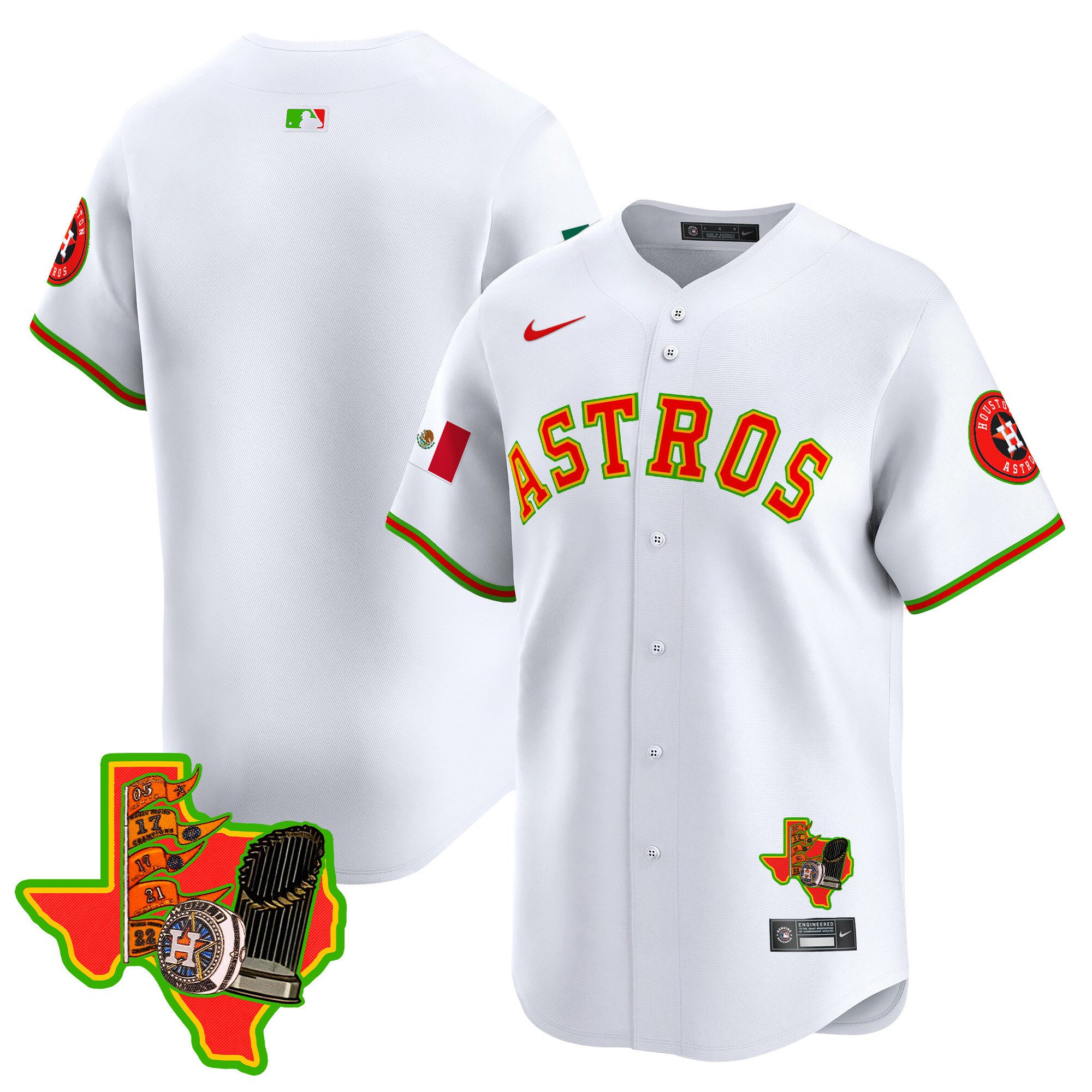 Men's Houston Astros The Loteria Vapor Premier Limited White Jersey - All Stitched