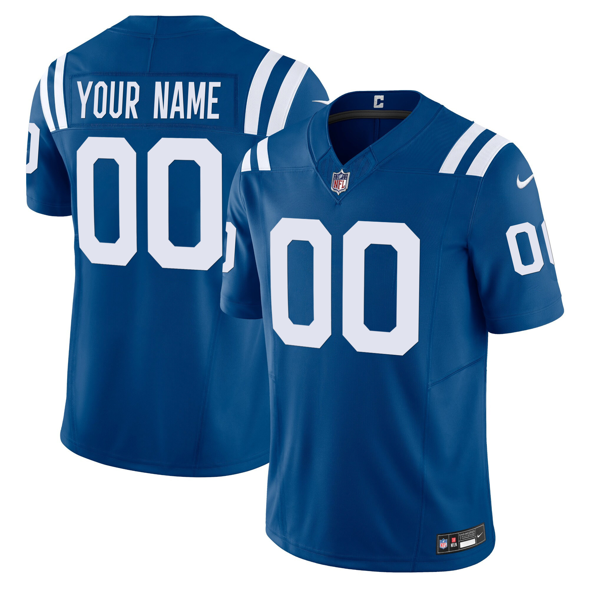 Men's Indianapolis Colts Vapor Limited Custom Royal Jersey - All Stitched