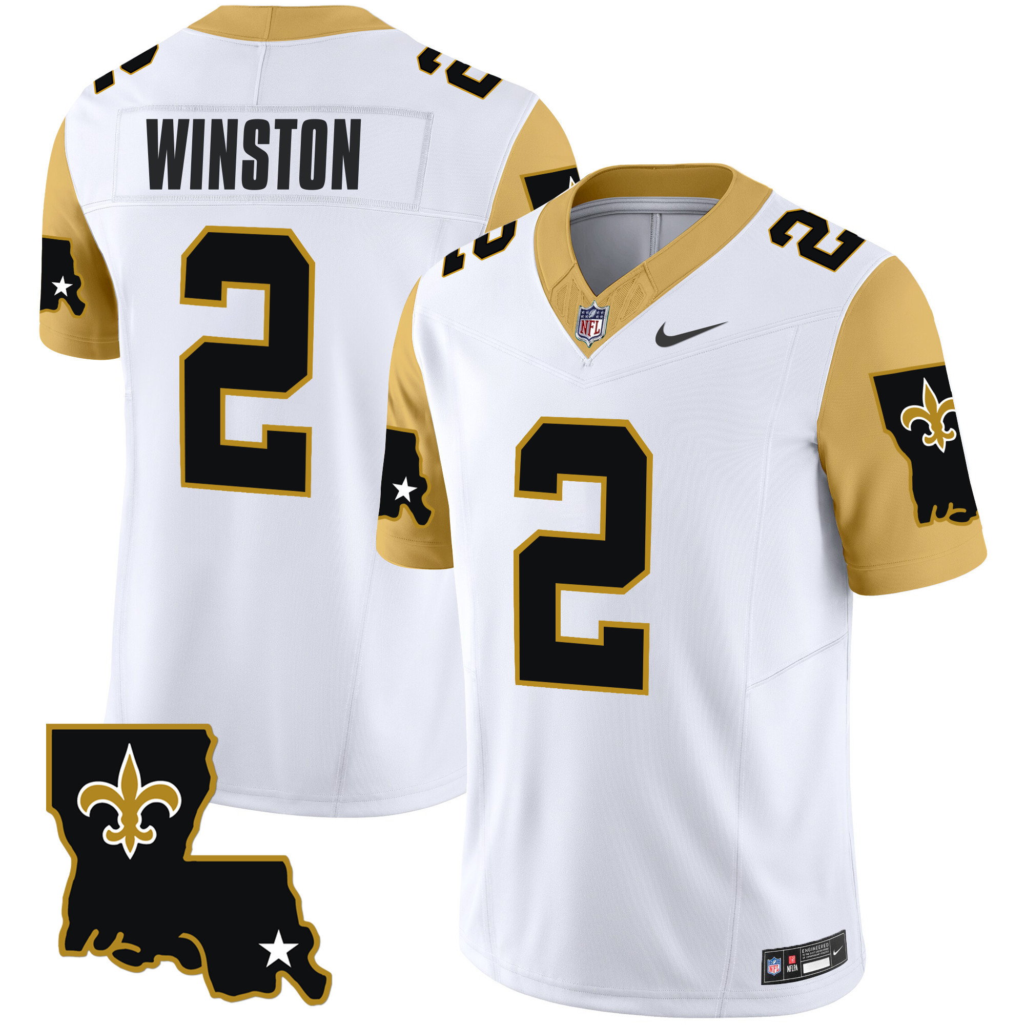 Men's Jameis Winston New Orleans Saints 1987 Legacy Vapor Limited White Jersey V2 - All Stitched