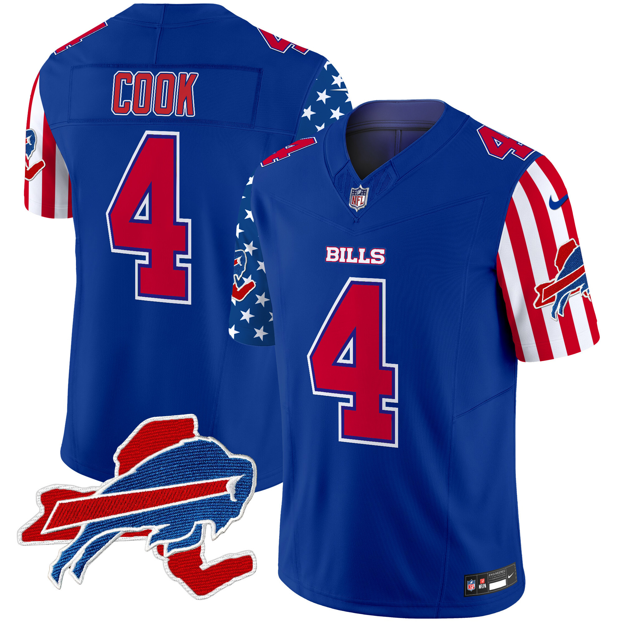 Men's James Cook Buffalo Bills American Style Vapor Limited Royal Jersey - All Stitched