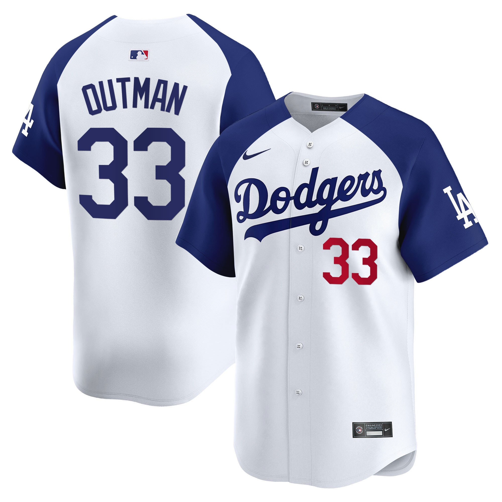 Men's James Outman Los Angeles Dodgers Vapor Premier Limited Alternate White Jersey - All Stitched