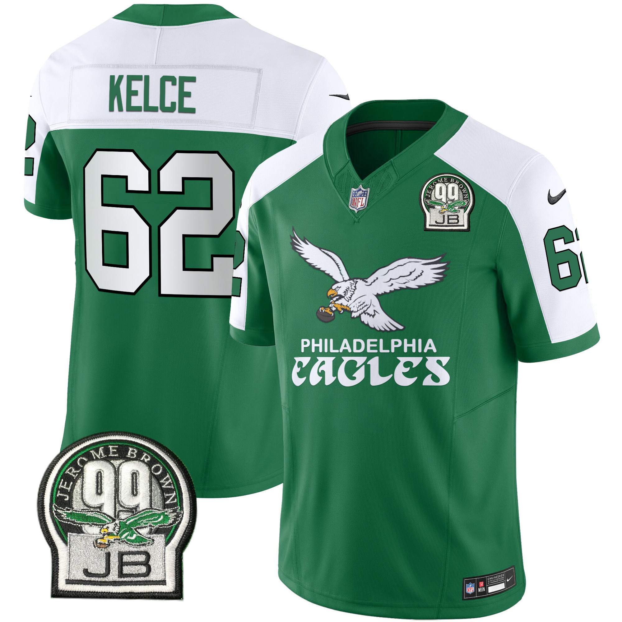 Men's Jason Kelce Philadelphia Eagles Kelly Green Vapor Limited Kelly Alternate Jersey V5 - All Stitched