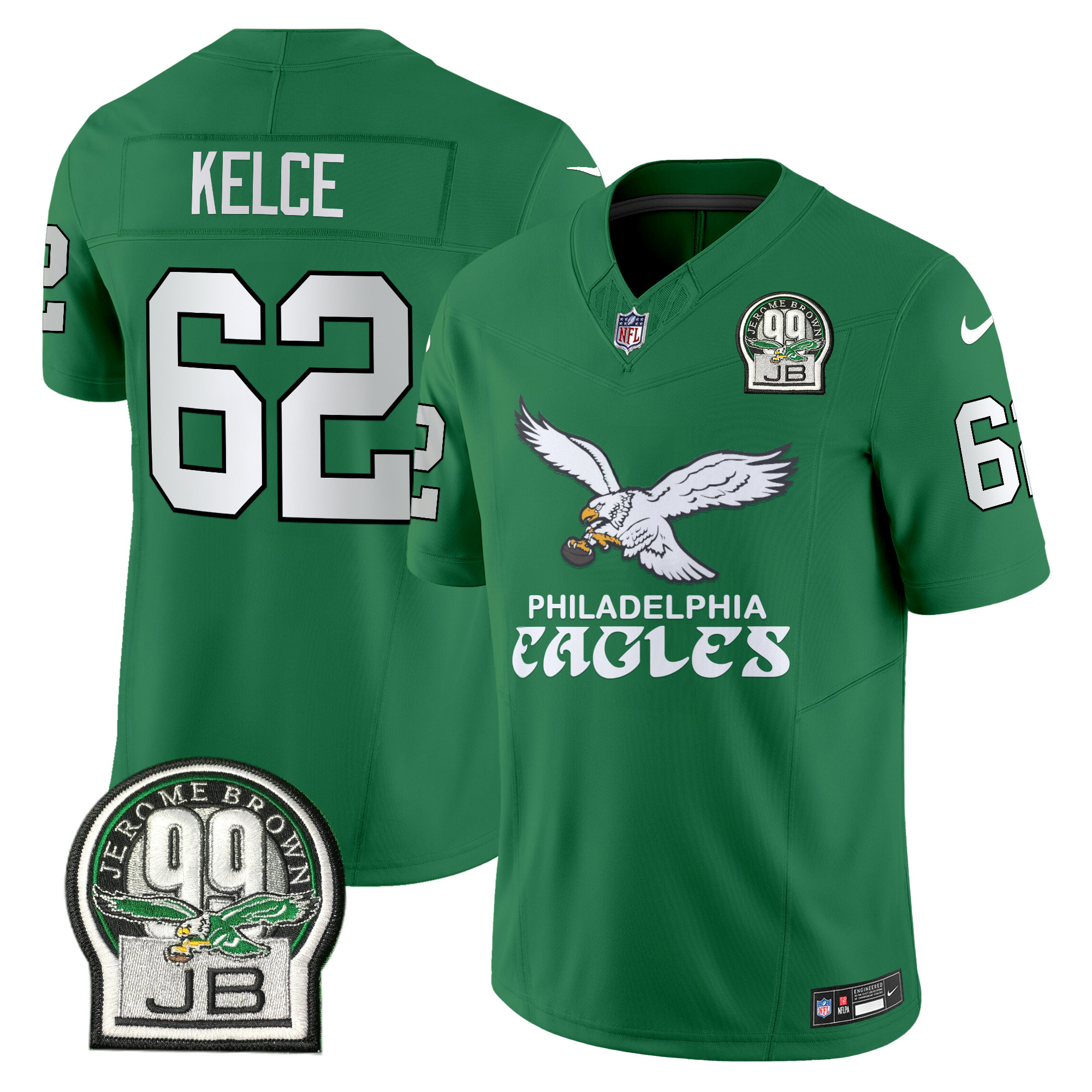 Men's Jason Kelce Philadelphia Eagles Kelly Green Vapor Limited Kelly Green Jersey V5 - All Stitched