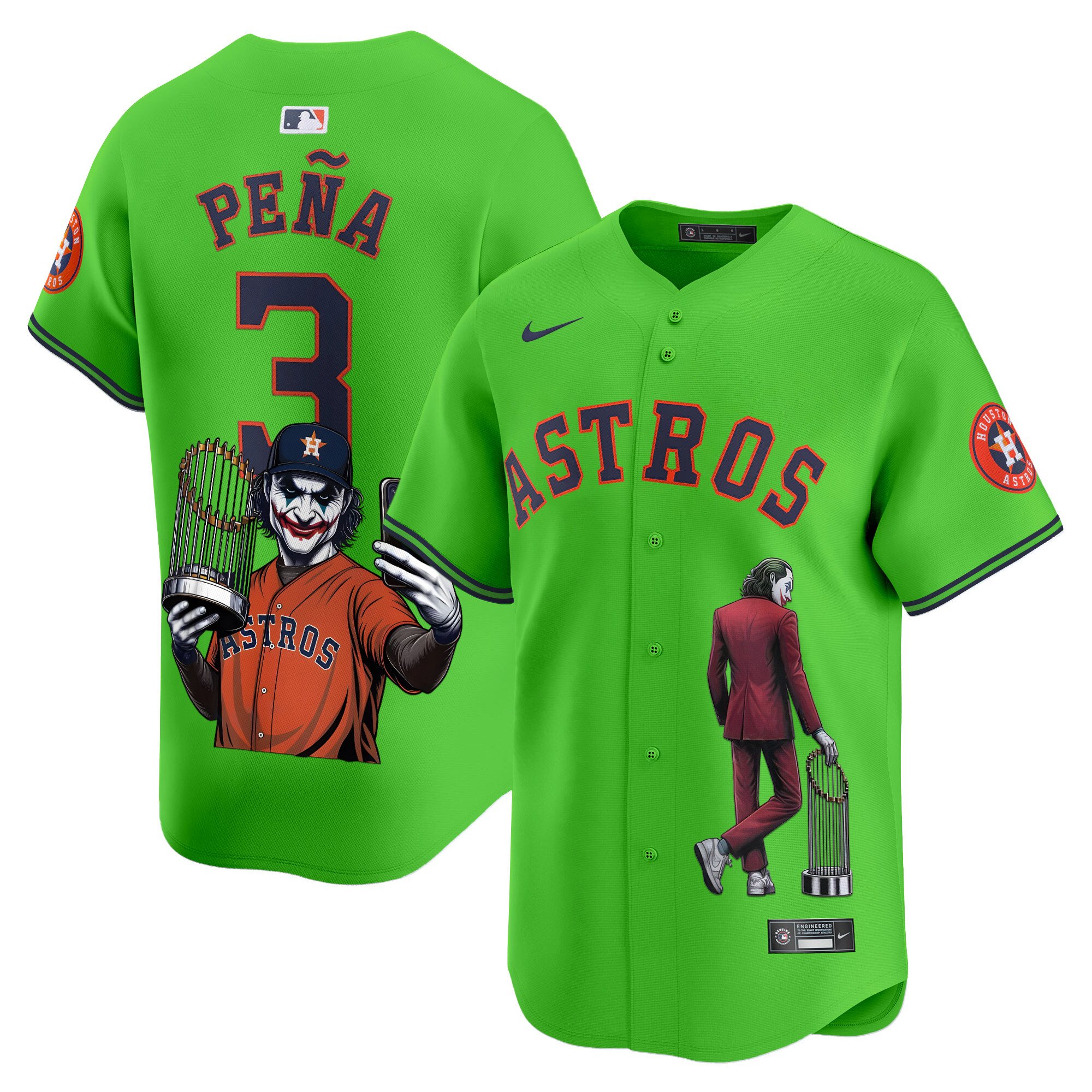 Men's Jeremy Pena Houston Astros Joker Vapor Premier Limited Green Jersey - Printed