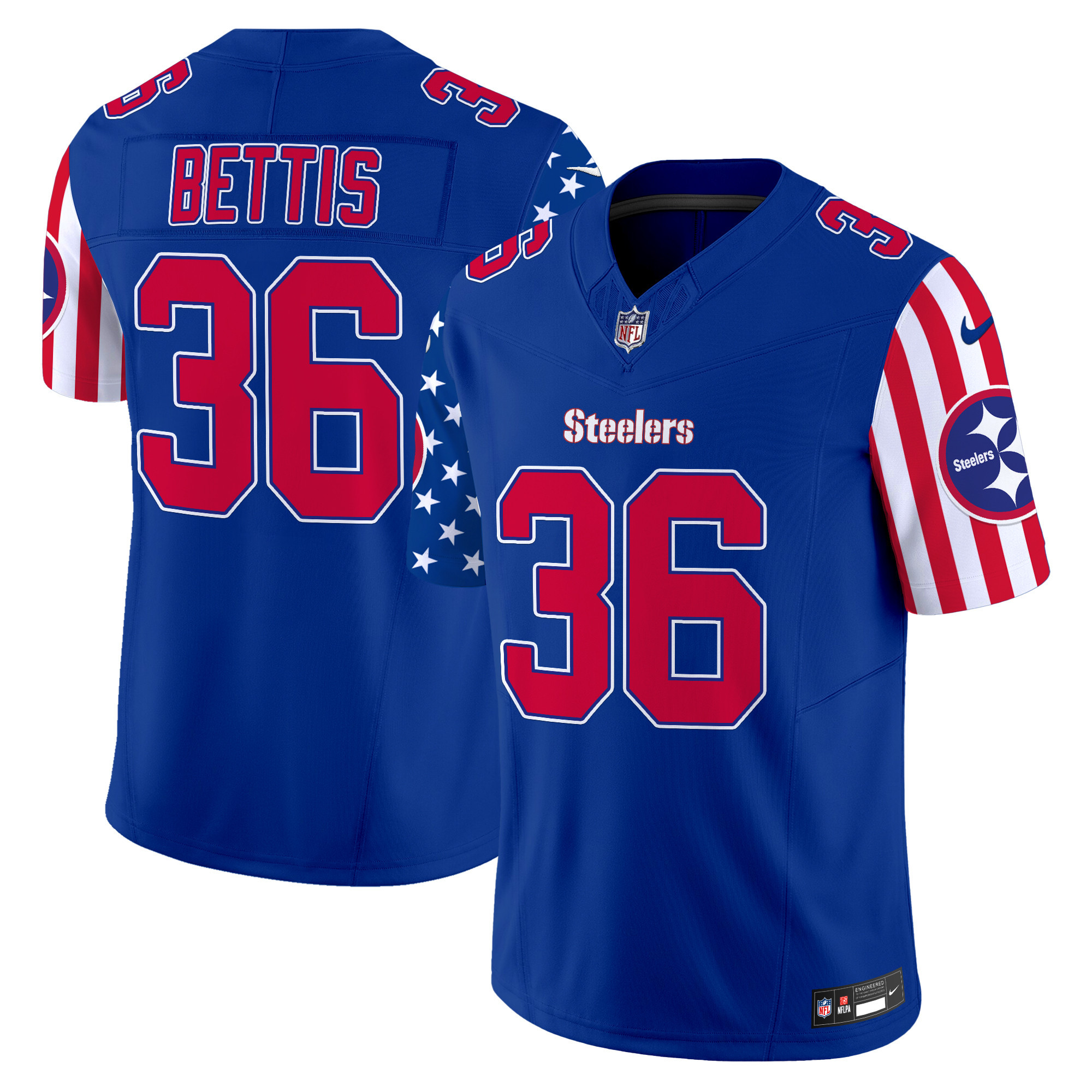 Men's Jerome Bettis Pittsburgh Steelers American Style Vapor Limited Royal Jersey - All Stitched
