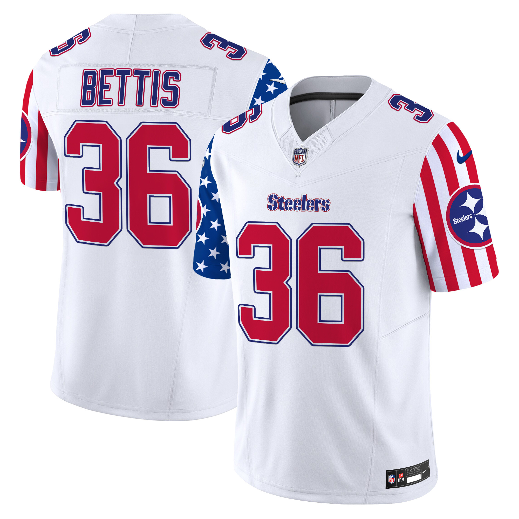 Men's Jerome Bettis Pittsburgh Steelers American Style Vapor Limited White Jersey - All Stitched