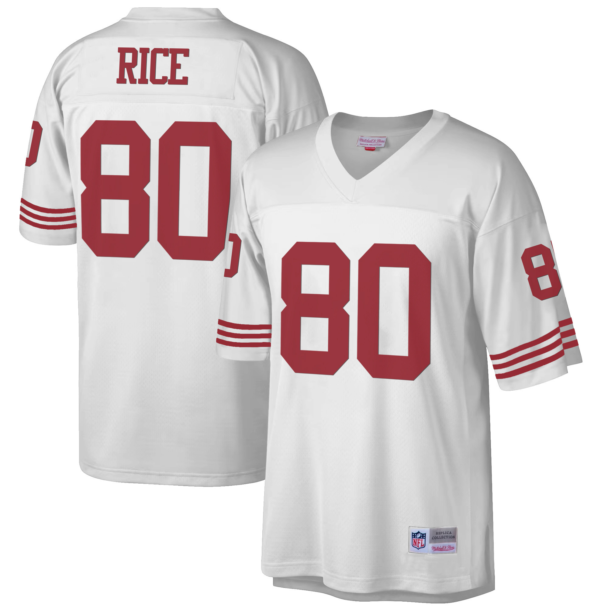 Men's Jerry Rice San Francisco 49ers 1990 Big & Tall White Jersey - All Stitched