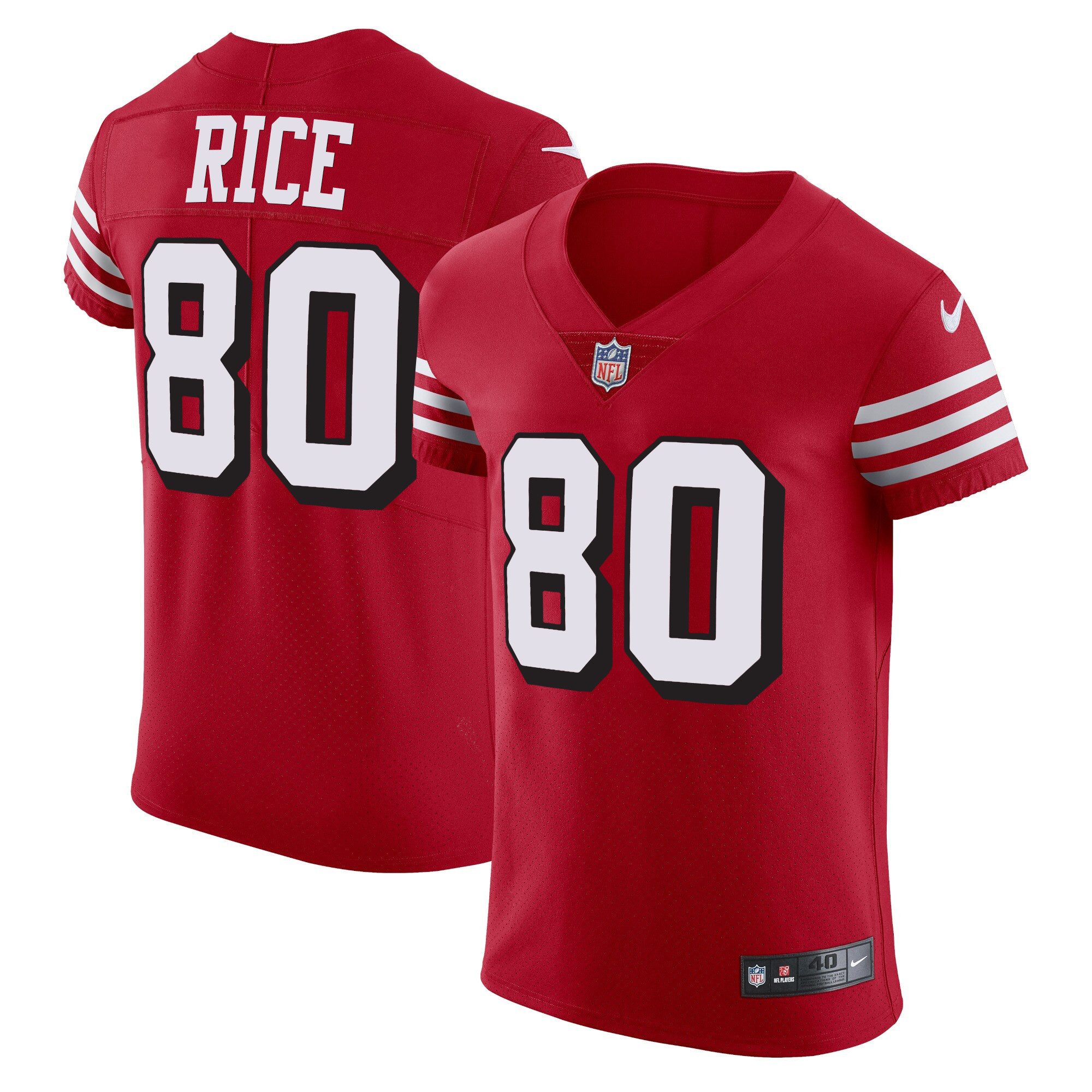 Men's Jerry Rice San Francisco 49ers Vapor Elite Red Jersey - All Stitched