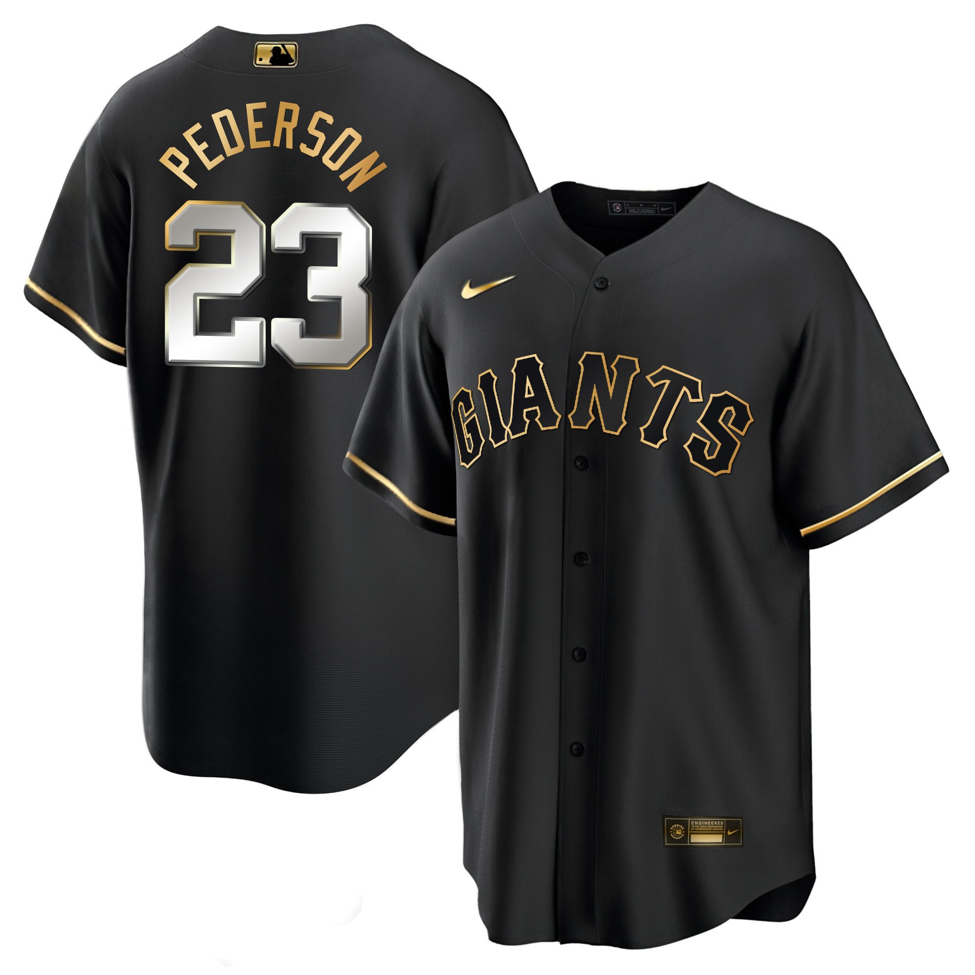 Men's Joc Pederson San Francisco Giants Black Limited & Gold Cool Black Limited Jersey - All Stitched