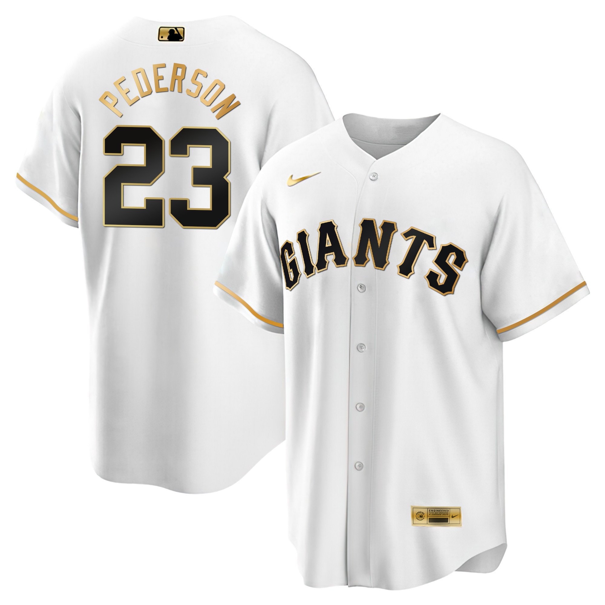 Men's Joc Pederson San Francisco Giants Black Limited & Gold Cool White Gold Jersey - All Stitched