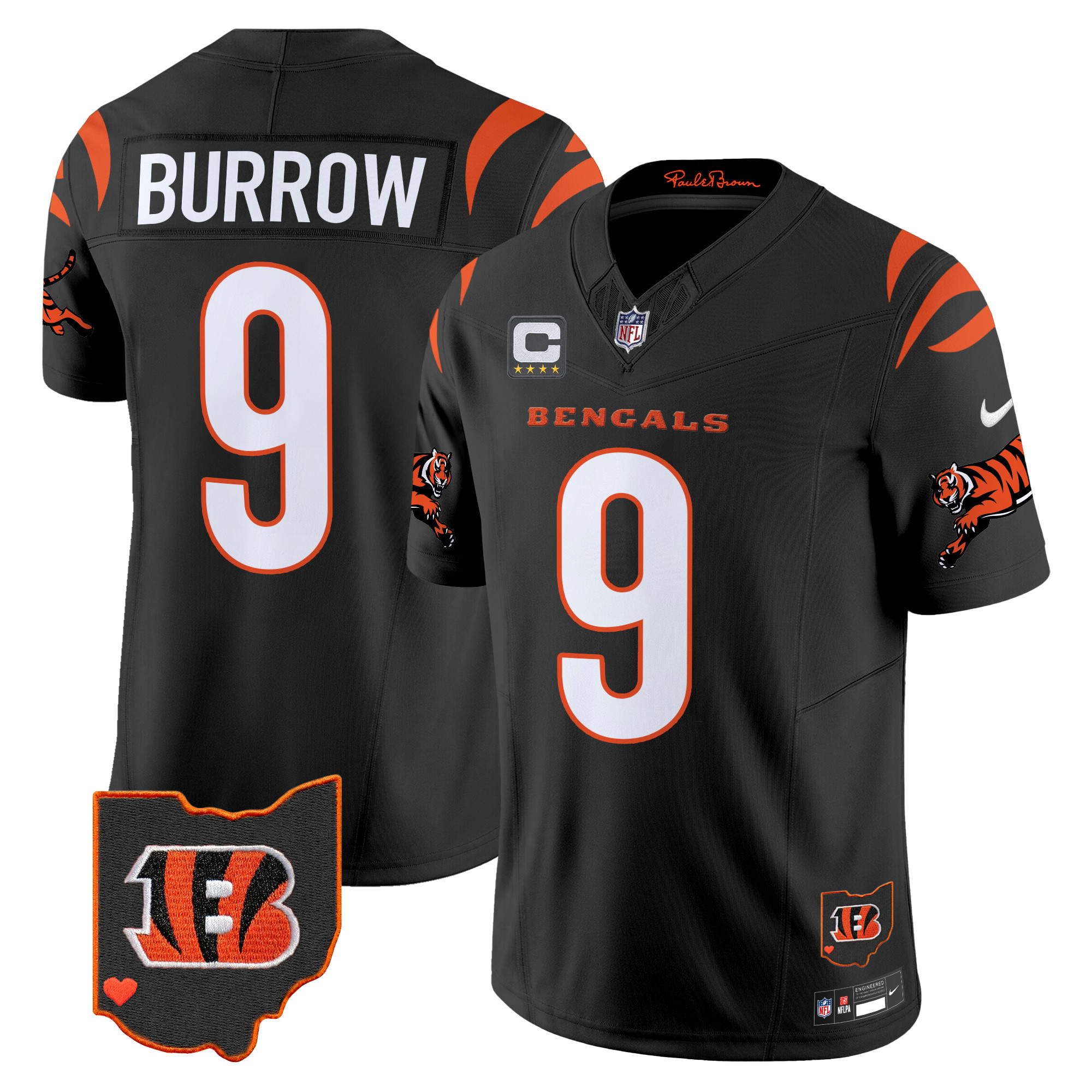 Men's Joe Burrow Cincinnati Bengals 2024 Vapor Limited Black Jersey - All Stitched