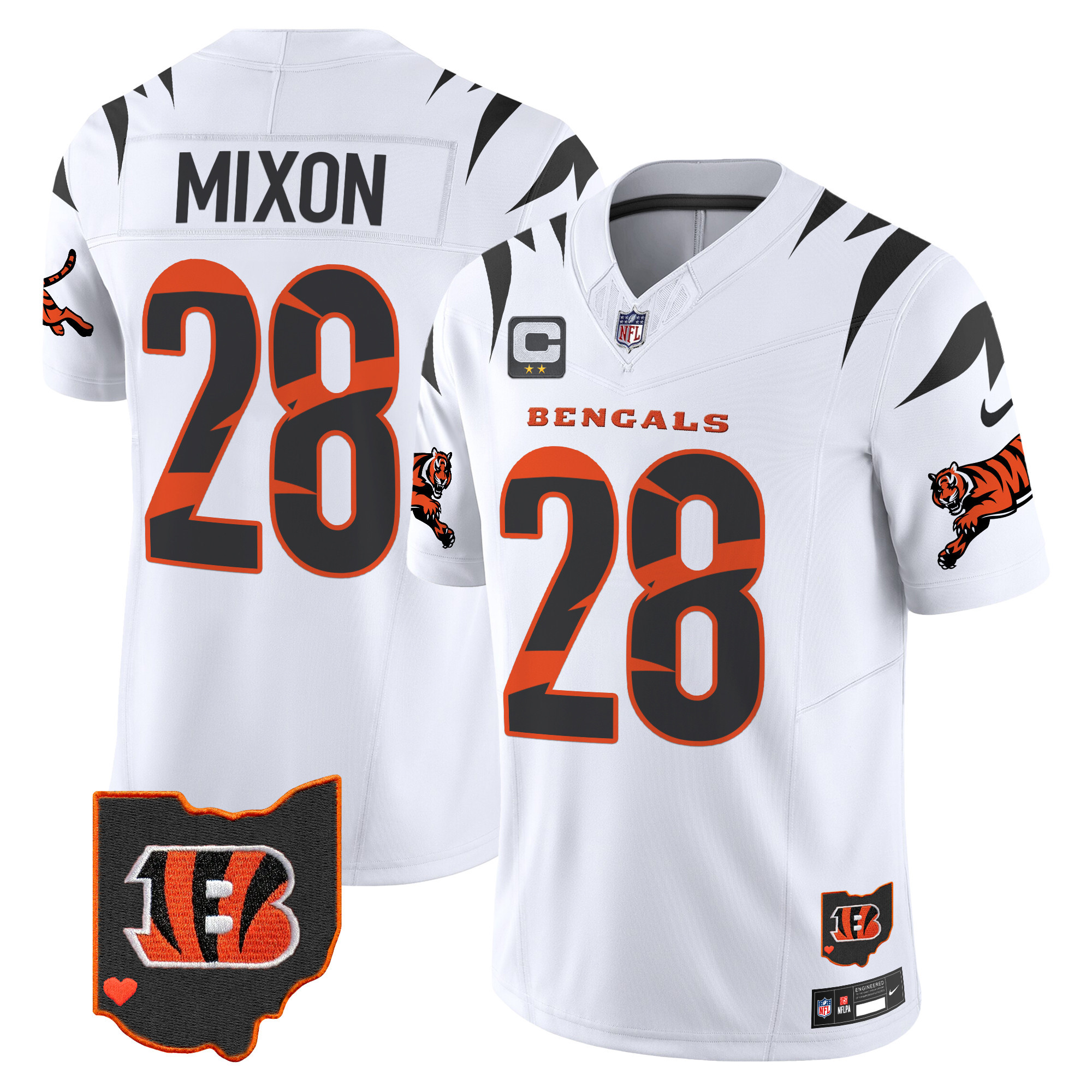 Men's Joe Mixon Cincinnati Bengals Special Vapor Limited White Jersey - All Stitched