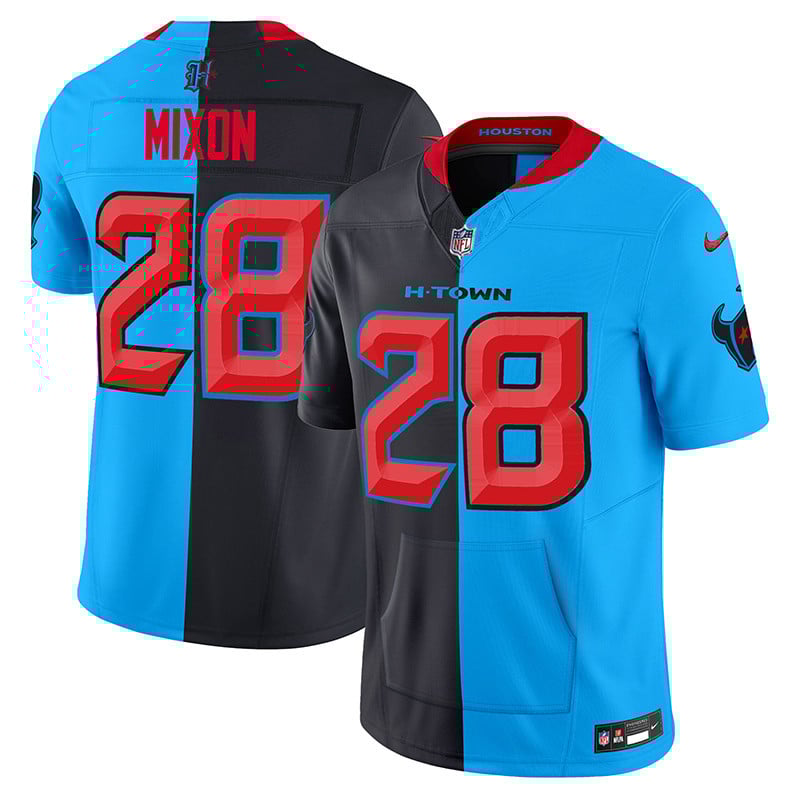 Men's Joe Mixon Houston Texans 2024 Vapor Hand Warmer Split Jersey - All Stitched