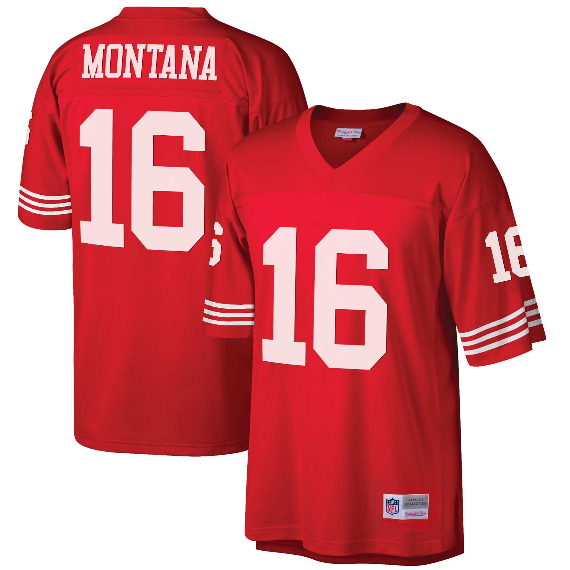 Men's Joe Montana San Francisco 49ers 1990 Big & Tall Red Jersey - All Stitched