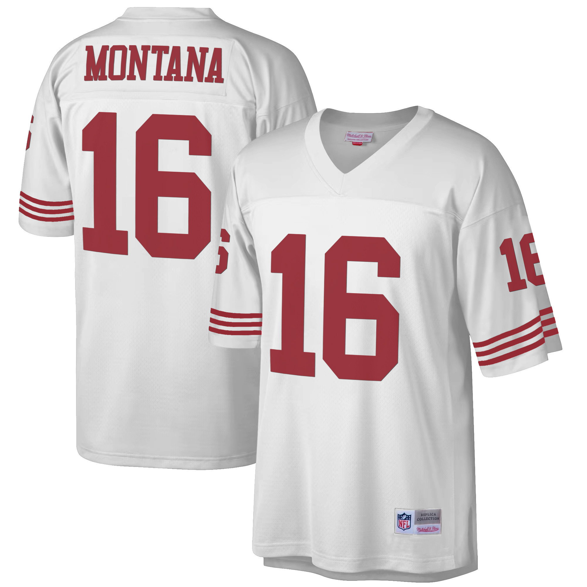 Men's Joe Montana San Francisco 49ers 1990 Big & Tall White Jersey - All Stitched