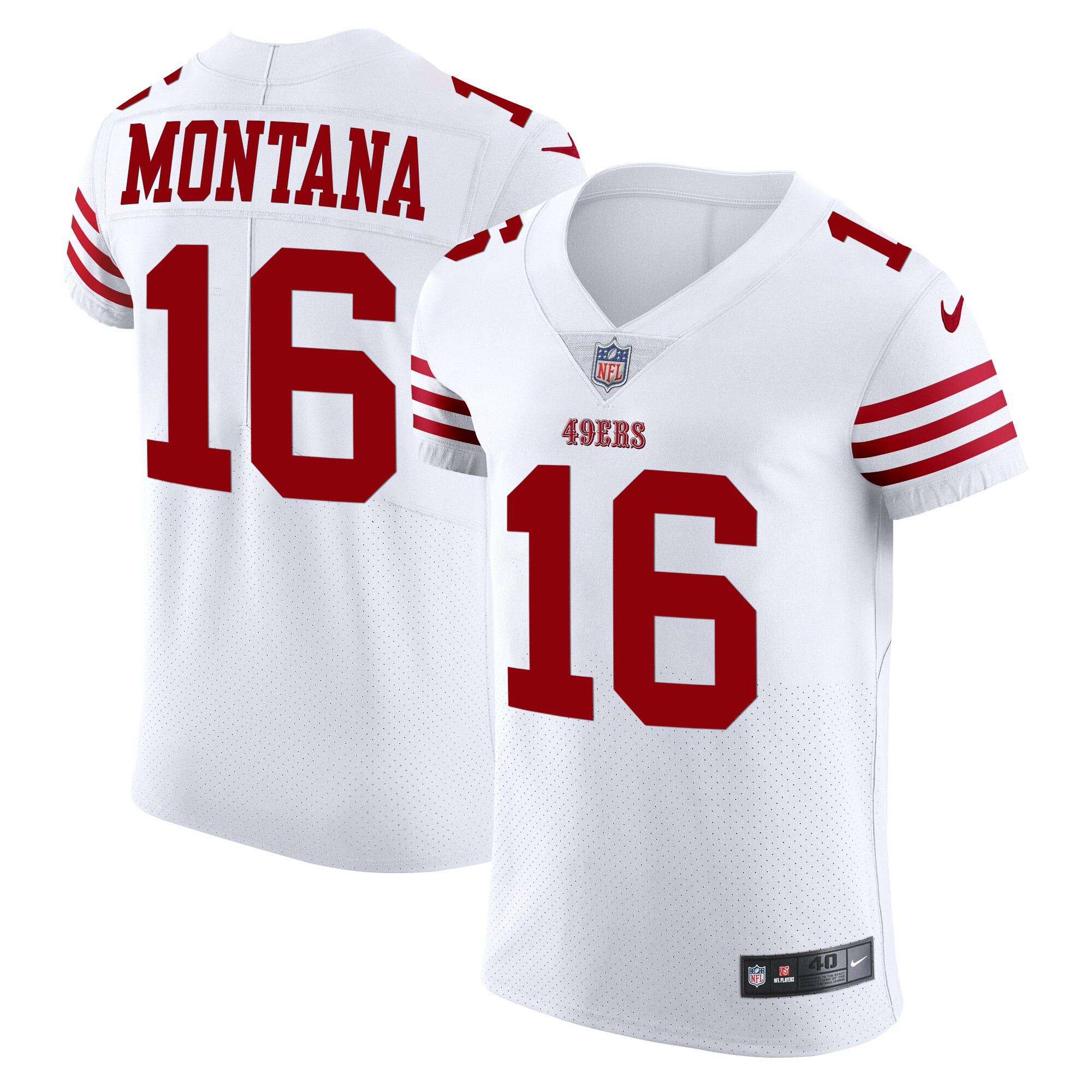 Men's Joe Montana San Francisco 49ers Vapor Elite White Jersey - All Stitched