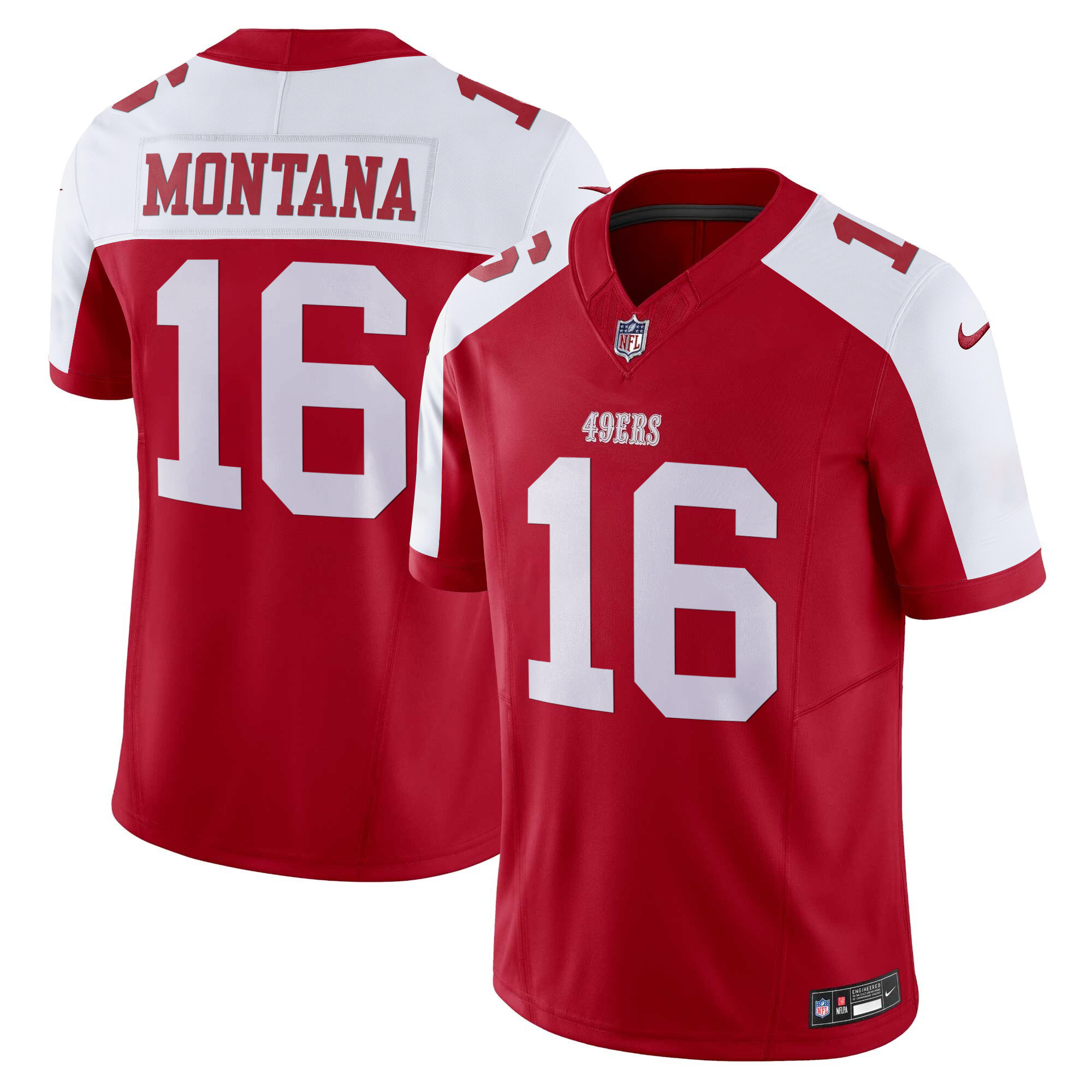 Men's Joe Montana San Francisco 49ers Vapor Limited Alternate Jersey - All Stitched