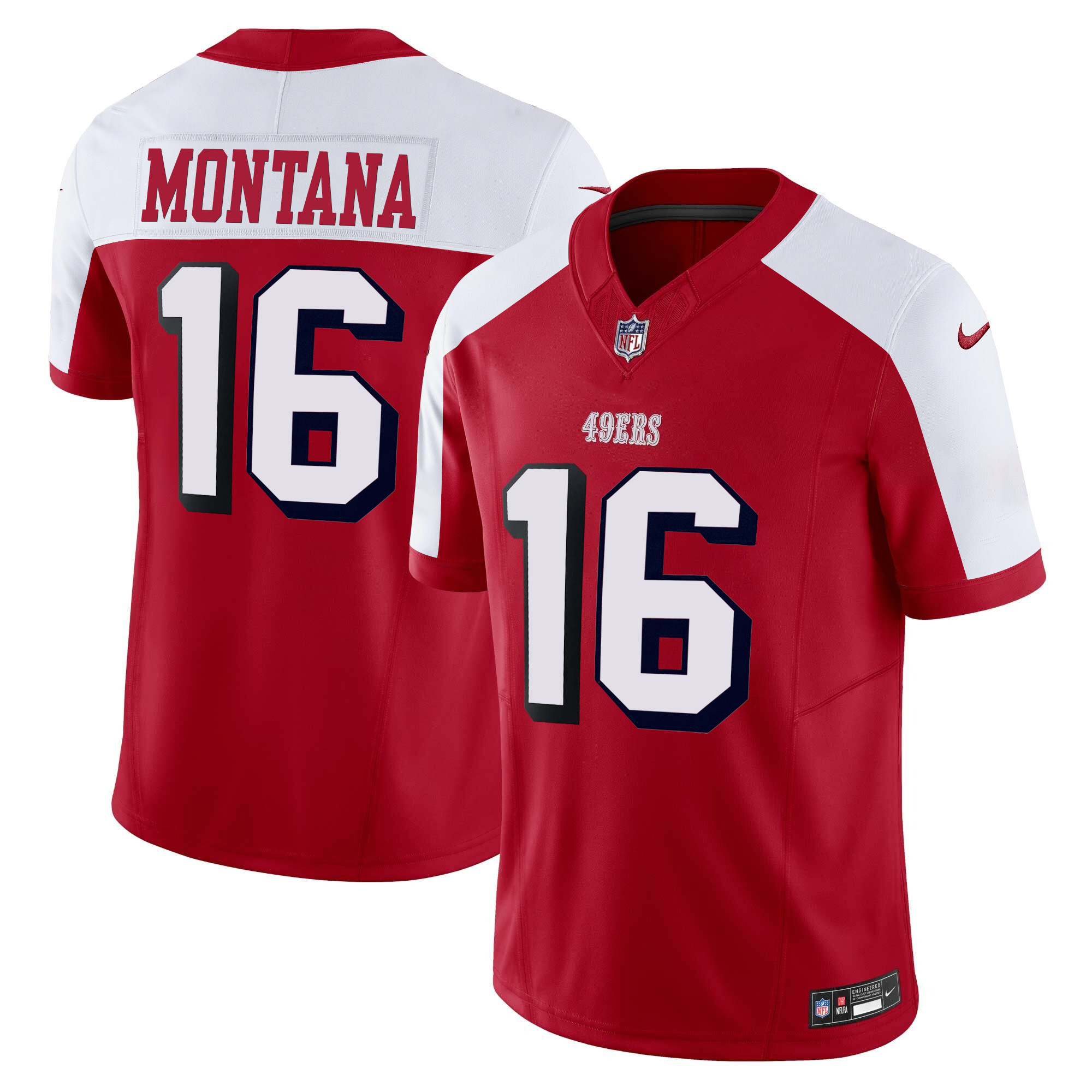 Men's Joe Montana San Francisco 49ers Vapor Limited Alternate Jersey V2 - All Stitched