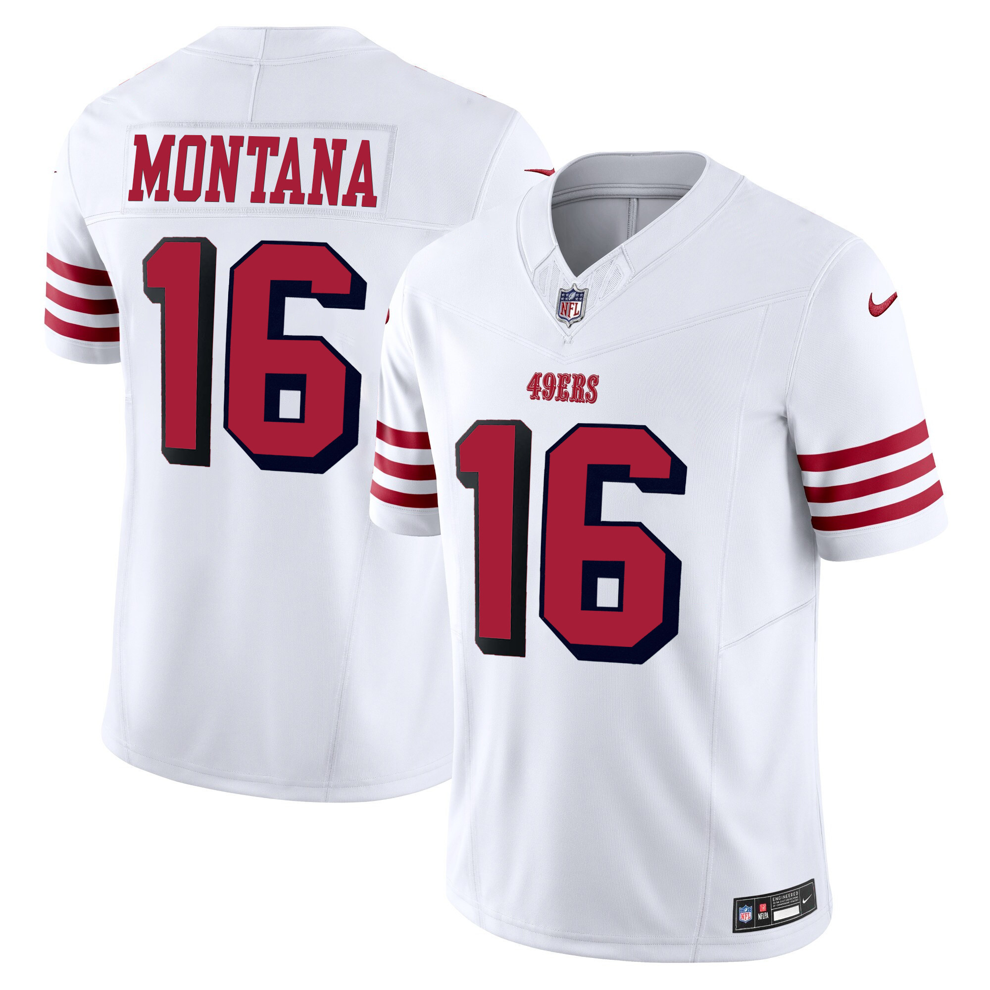 Men's Joe Montana San Francisco 49ers Vapor Limited White Jersey V2 - All Stitched